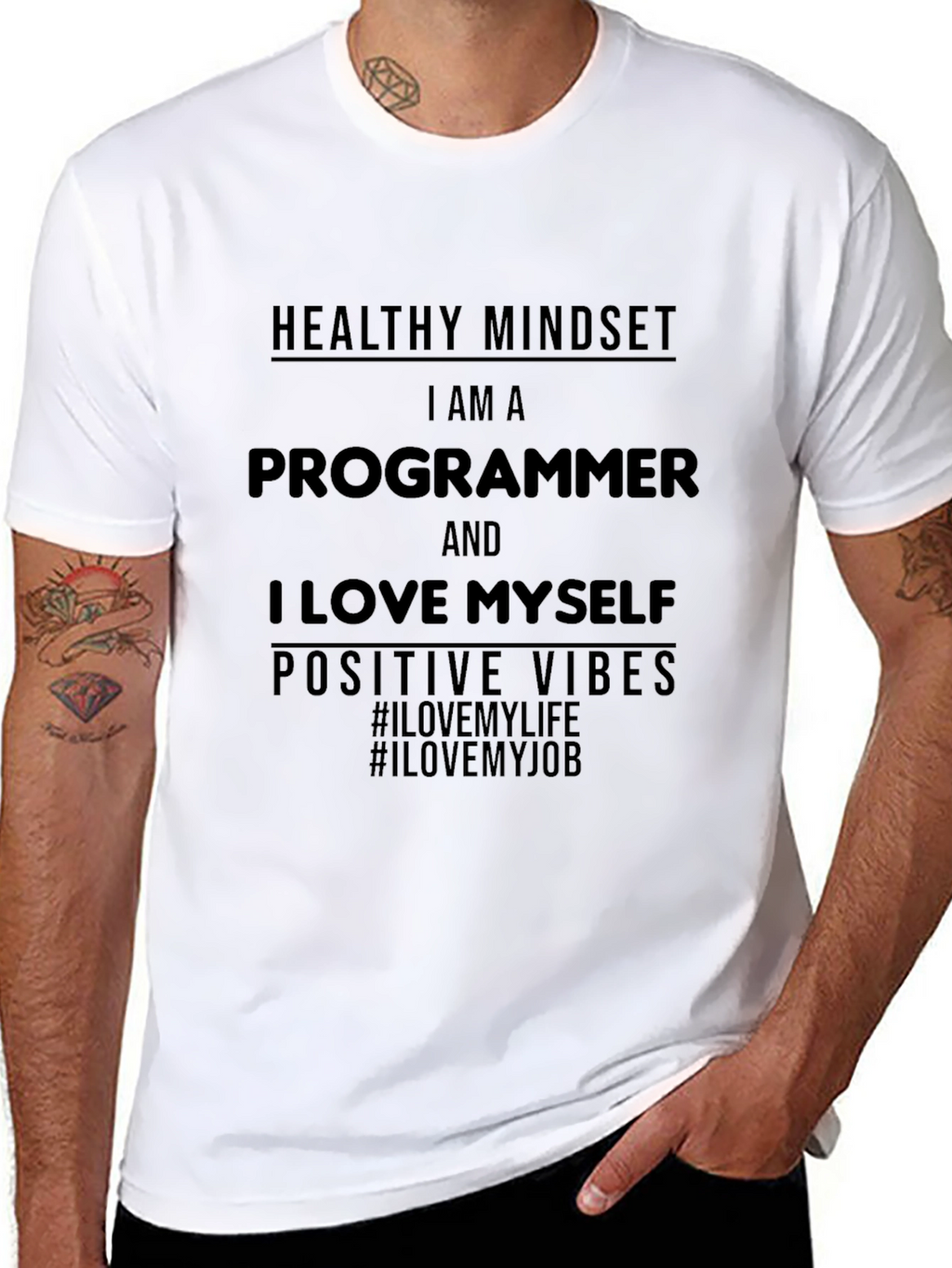 Programmer Positive Vibes Graphic T-Shirt