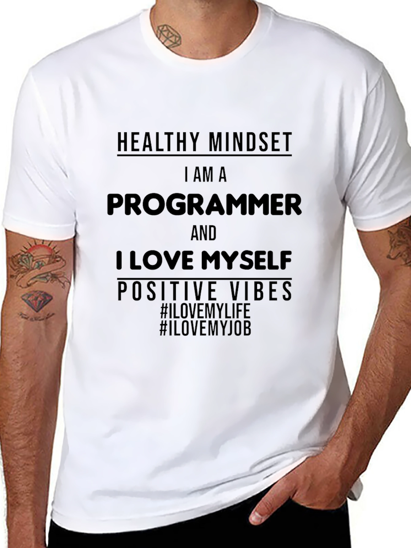 Programmer Positive Vibes Graphic T-Shirt