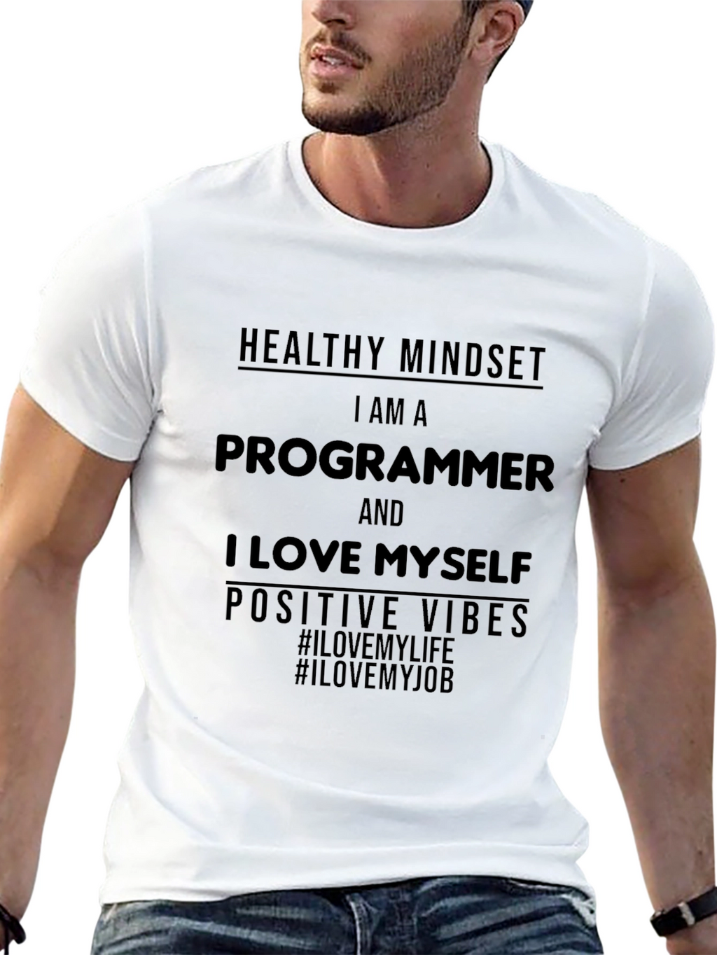Programmer Positive Vibes Graphic T-Shirt
