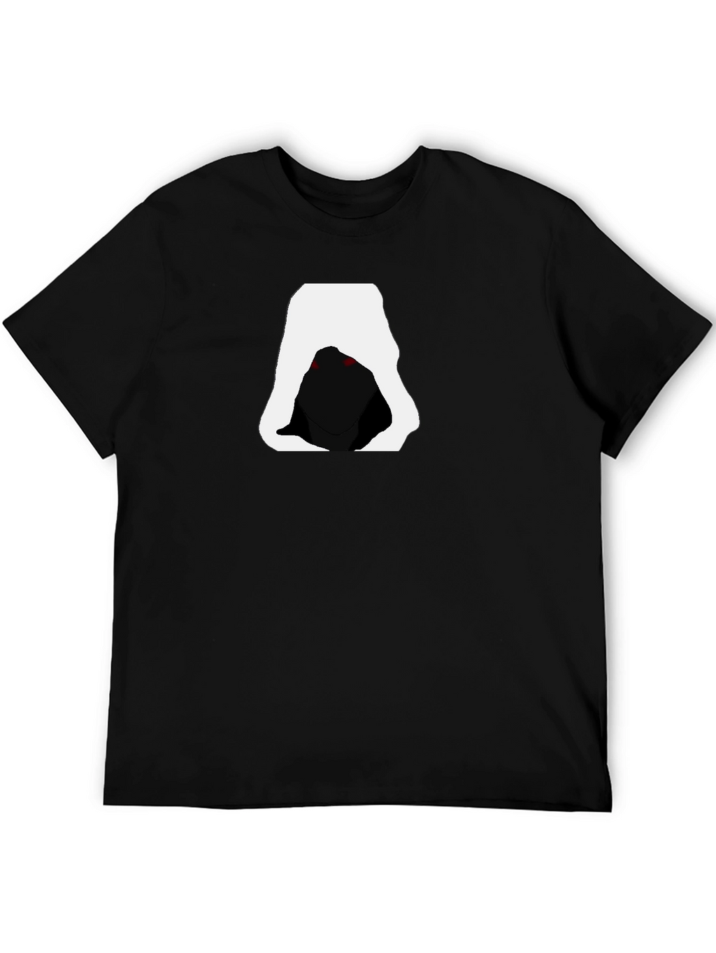 Hooded Figure Graphic Tee - Mens Black T-Shirt