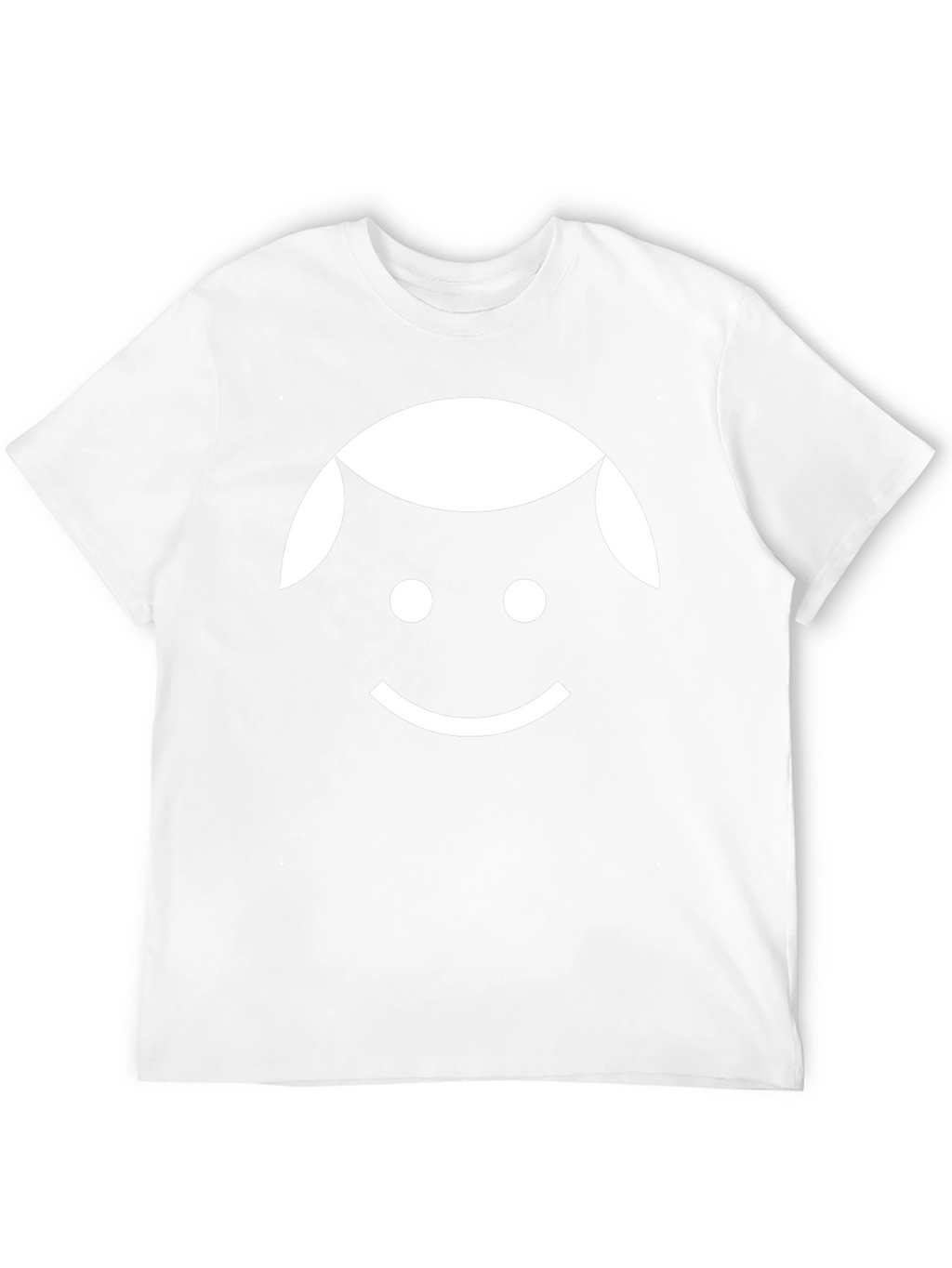 Minimalist Smiling Face Black T-Shirt