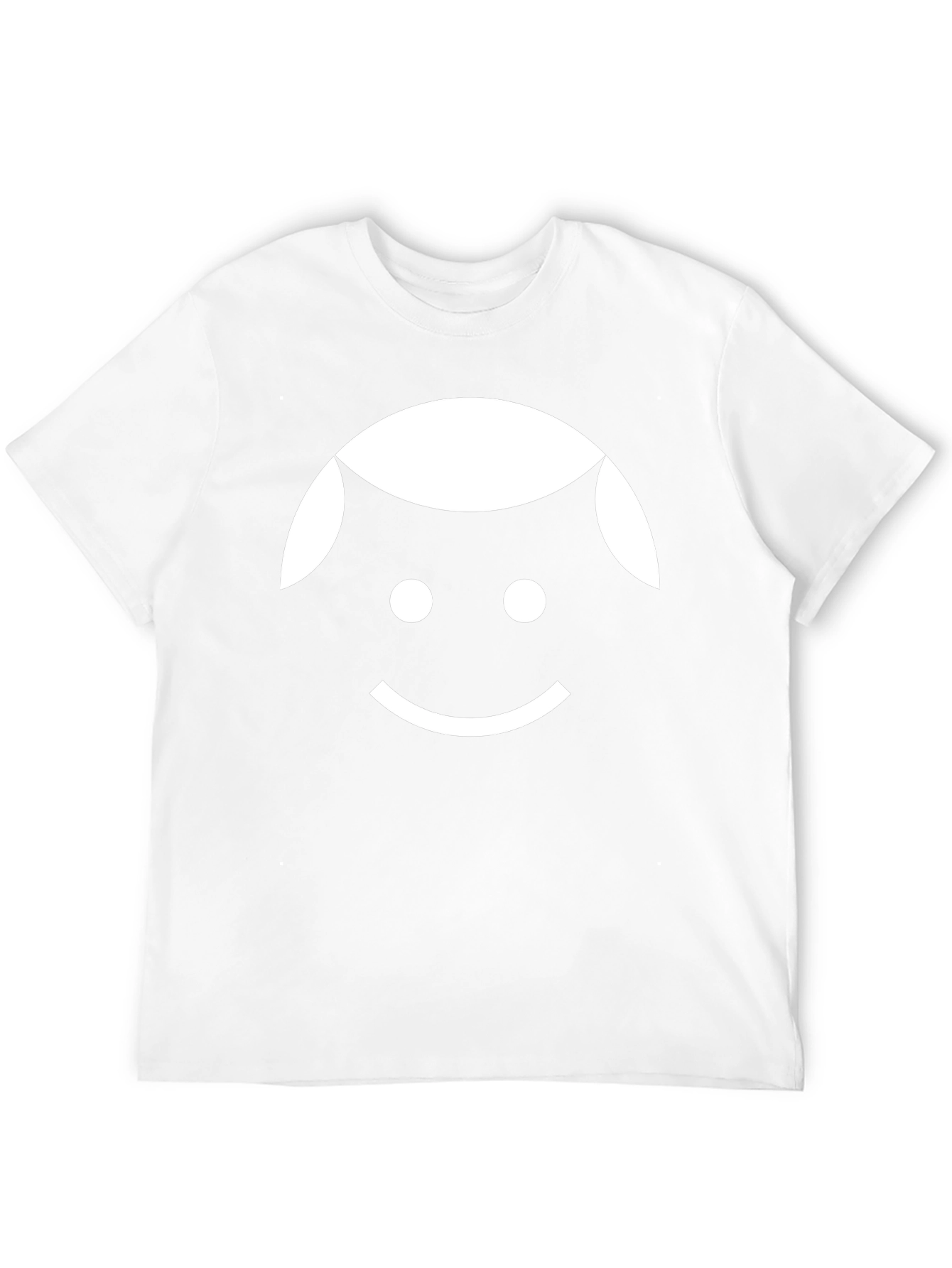 Minimalist Smiling Face Black T-Shirt