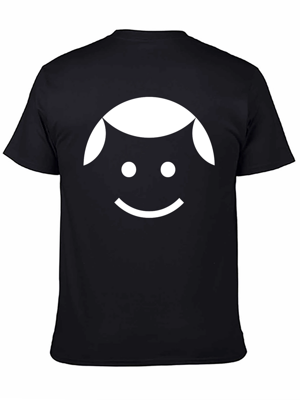 Minimalist Smiling Face Black T-Shirt