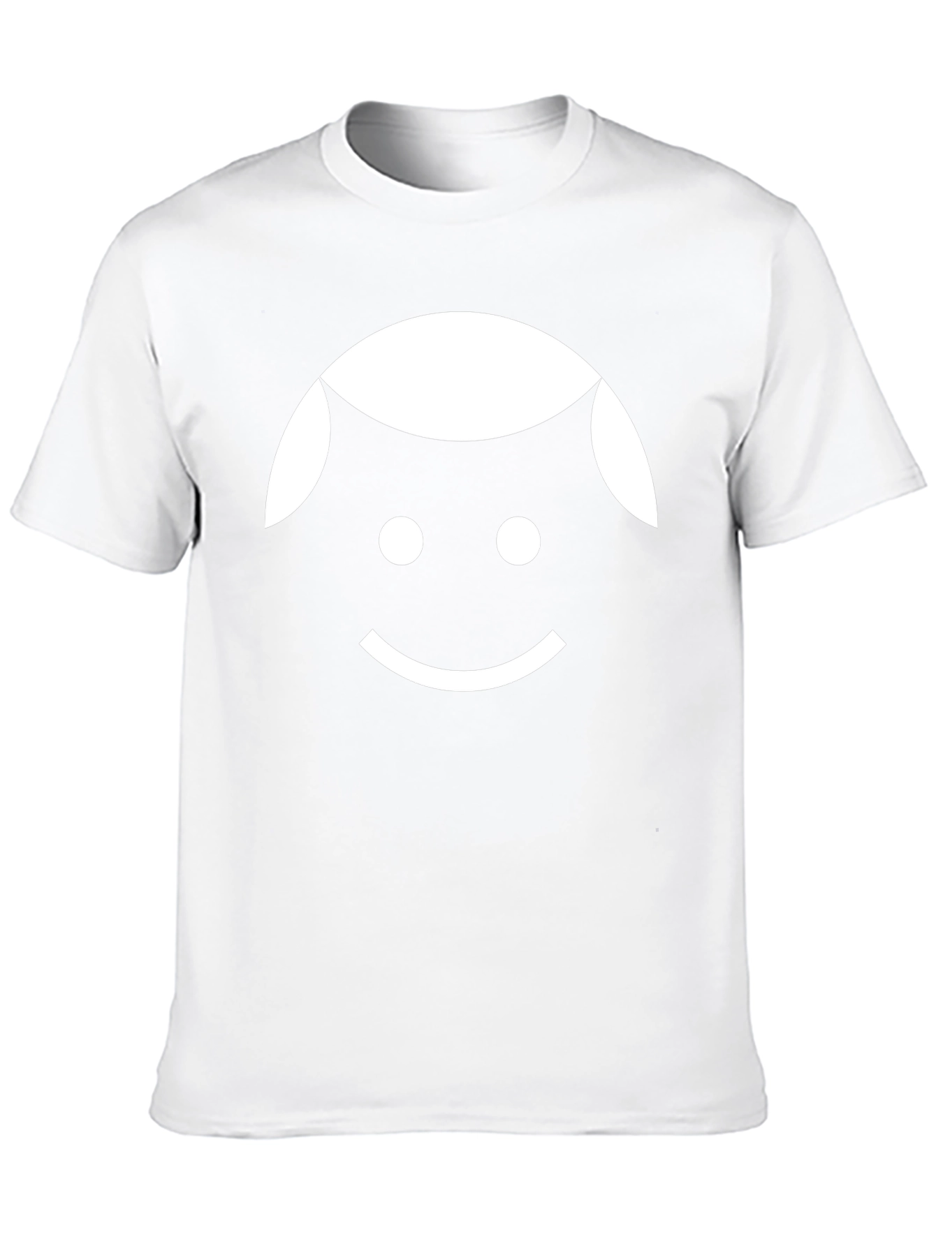 Minimalist Smiling Face Black T-Shirt