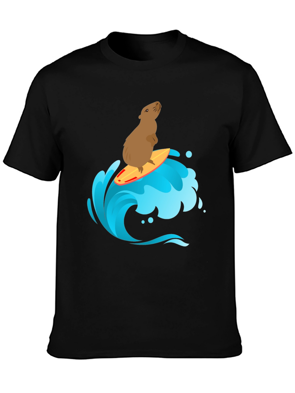 Surfing Capybara Graphic T-Shirt