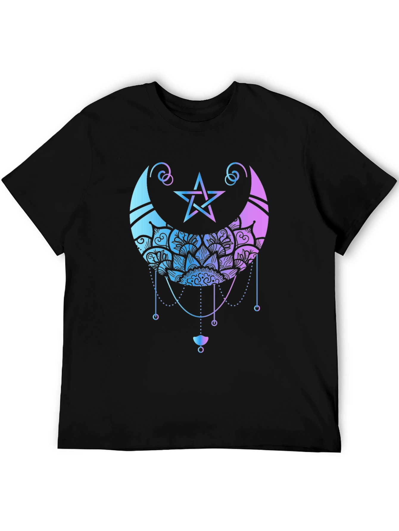 Mystic Moon Pentagram Graphic T-Shirt