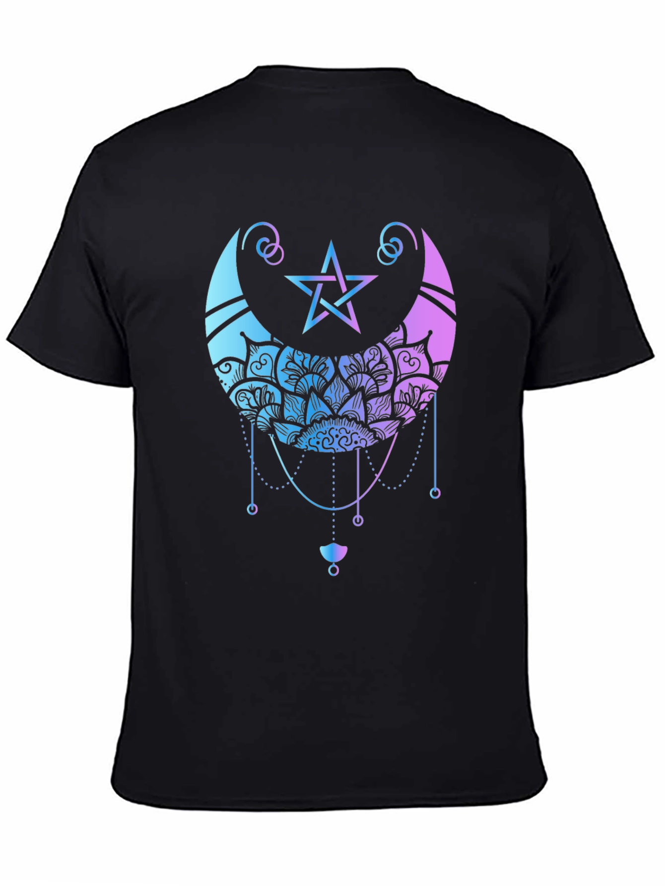 Mystic Moon Pentagram Graphic T-Shirt