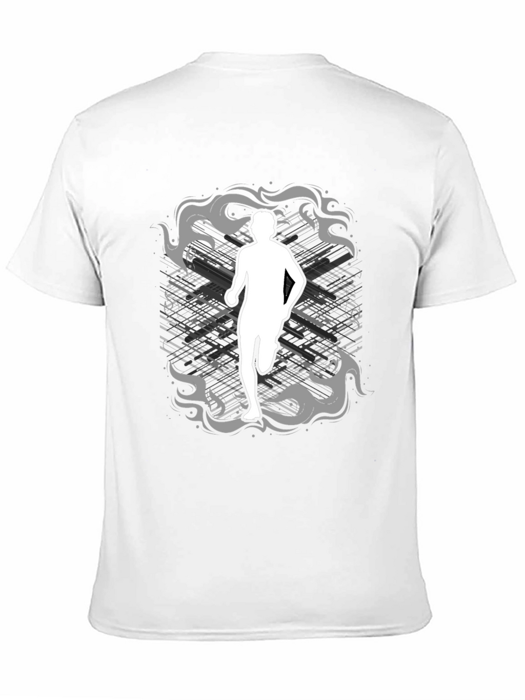 Runner Graphic Tee - Black Cotton Shirt