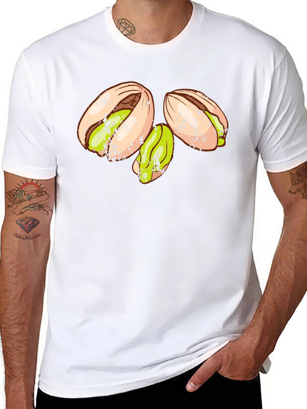 Pistachio Graphic Tee - Casual Cotton T-Shirt