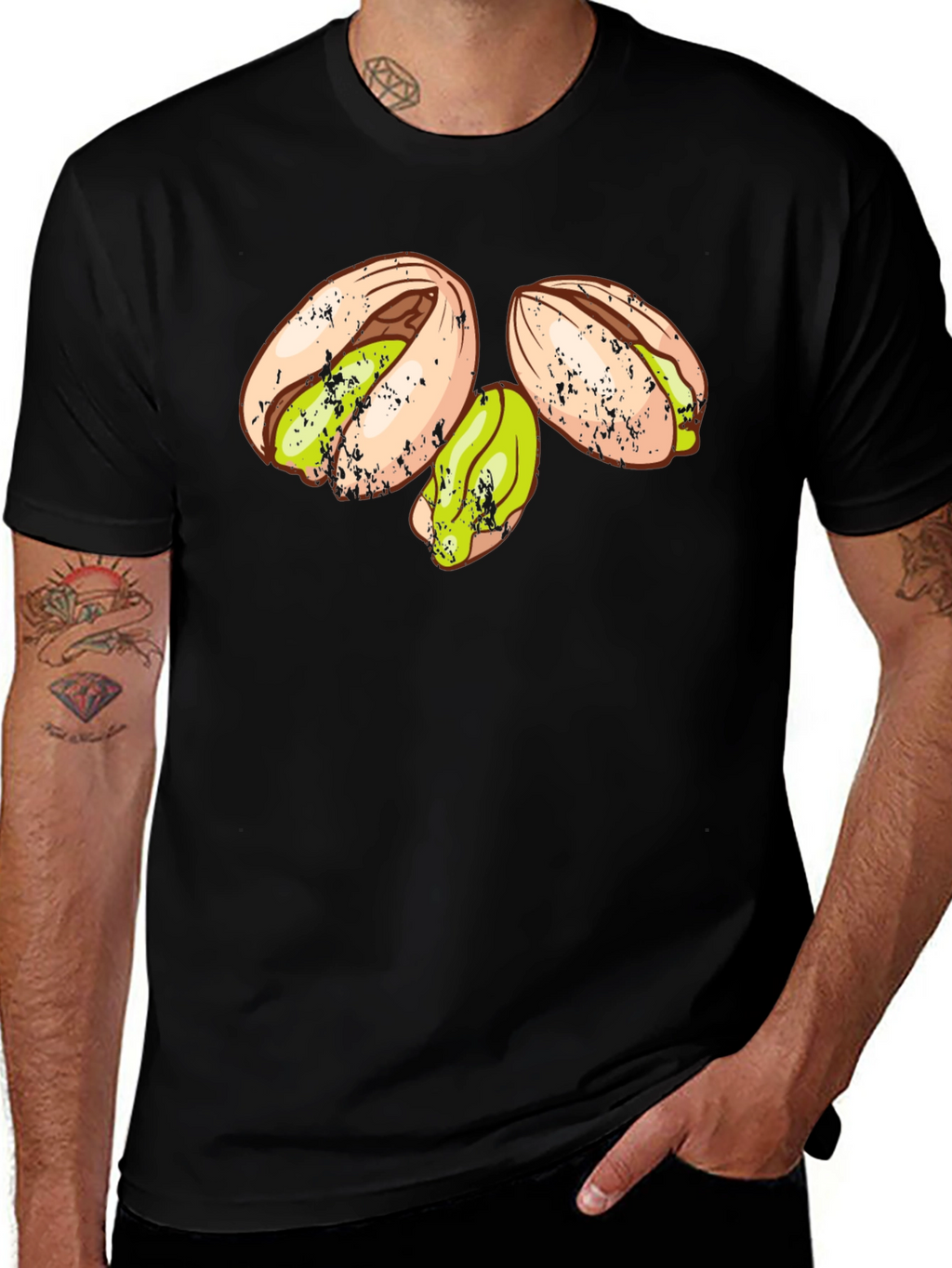 Pistachio Graphic Tee - Casual Cotton T-Shirt