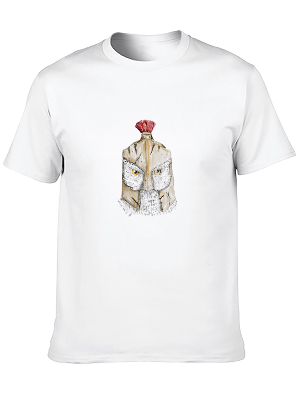 Spartan Cat Graphic Tee - Black Cotton Blend T-Shirt