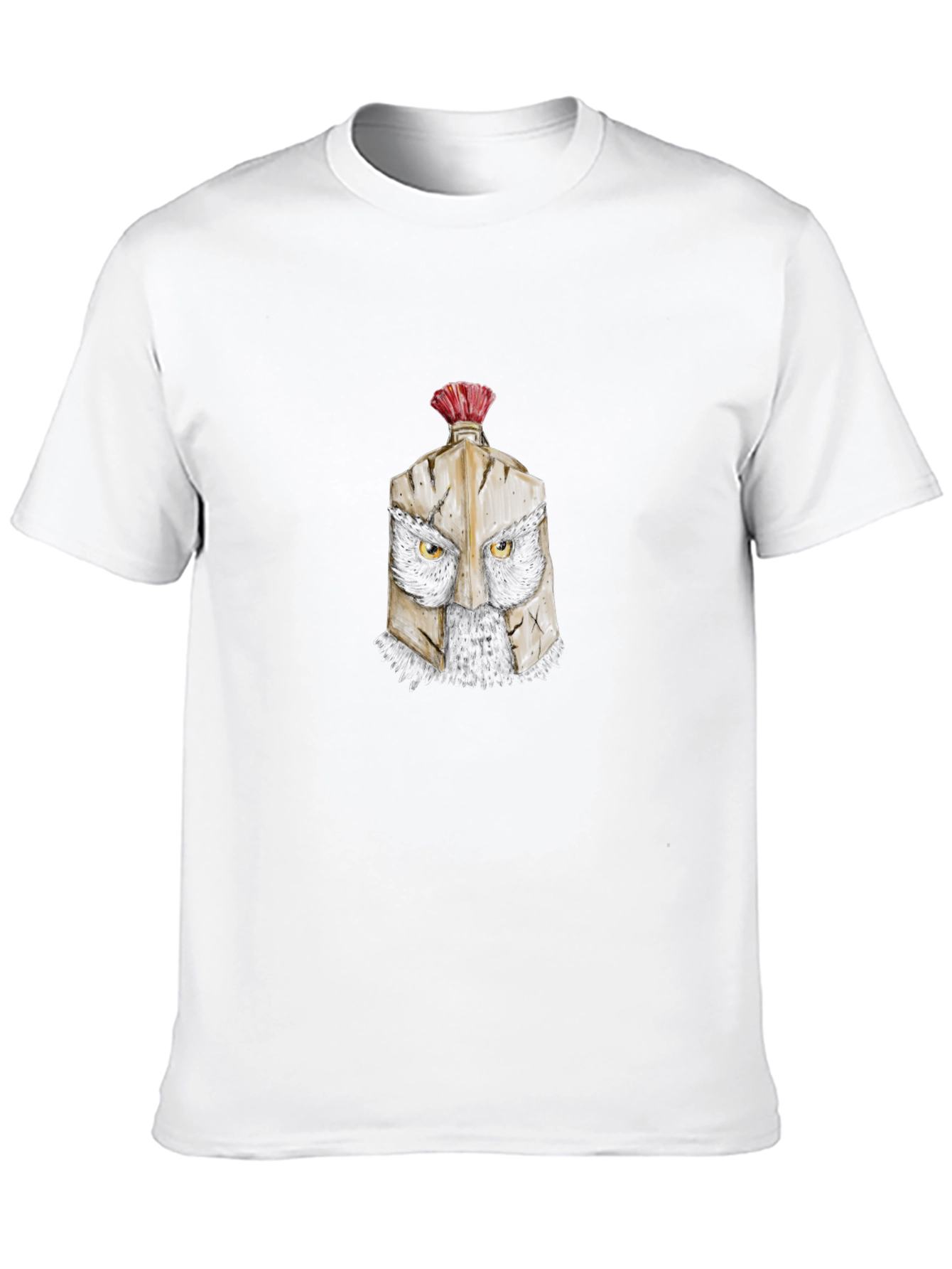 Spartan Cat Graphic Tee - Black Cotton Blend T-Shirt