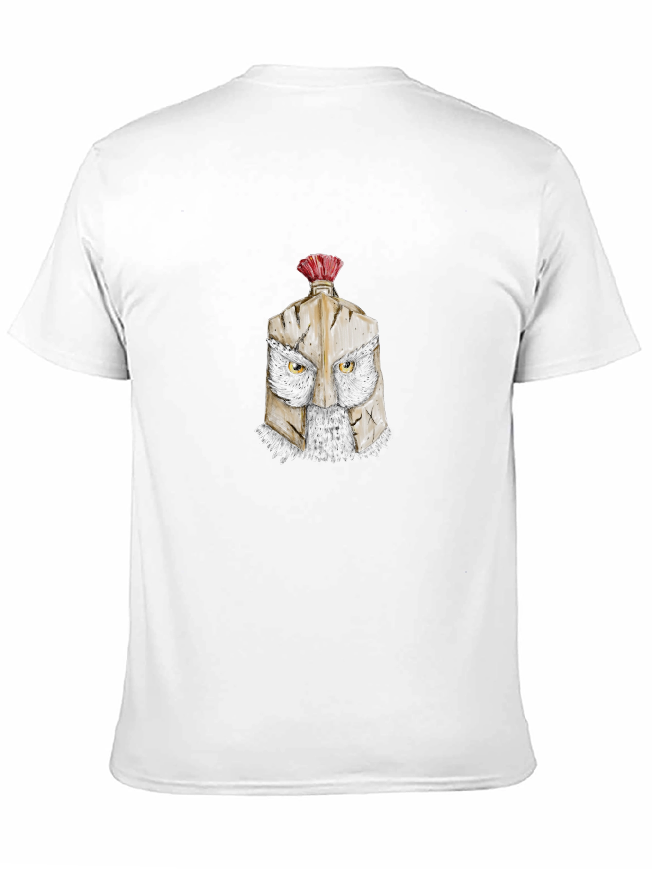Spartan Cat Graphic Tee - Black Cotton Blend T-Shirt
