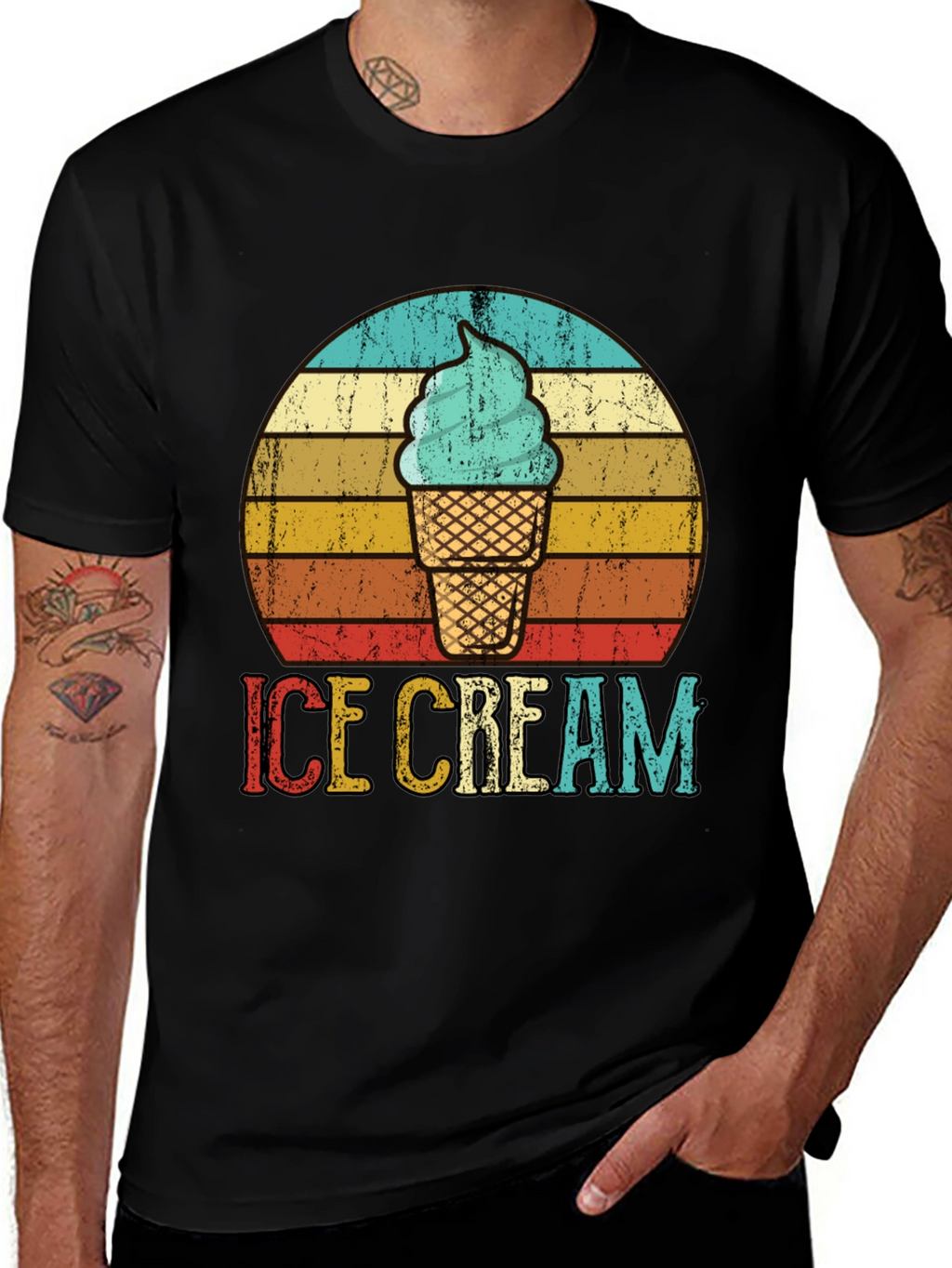 Retro Ice Cream Graphic Tee - Cool Summer Vibes