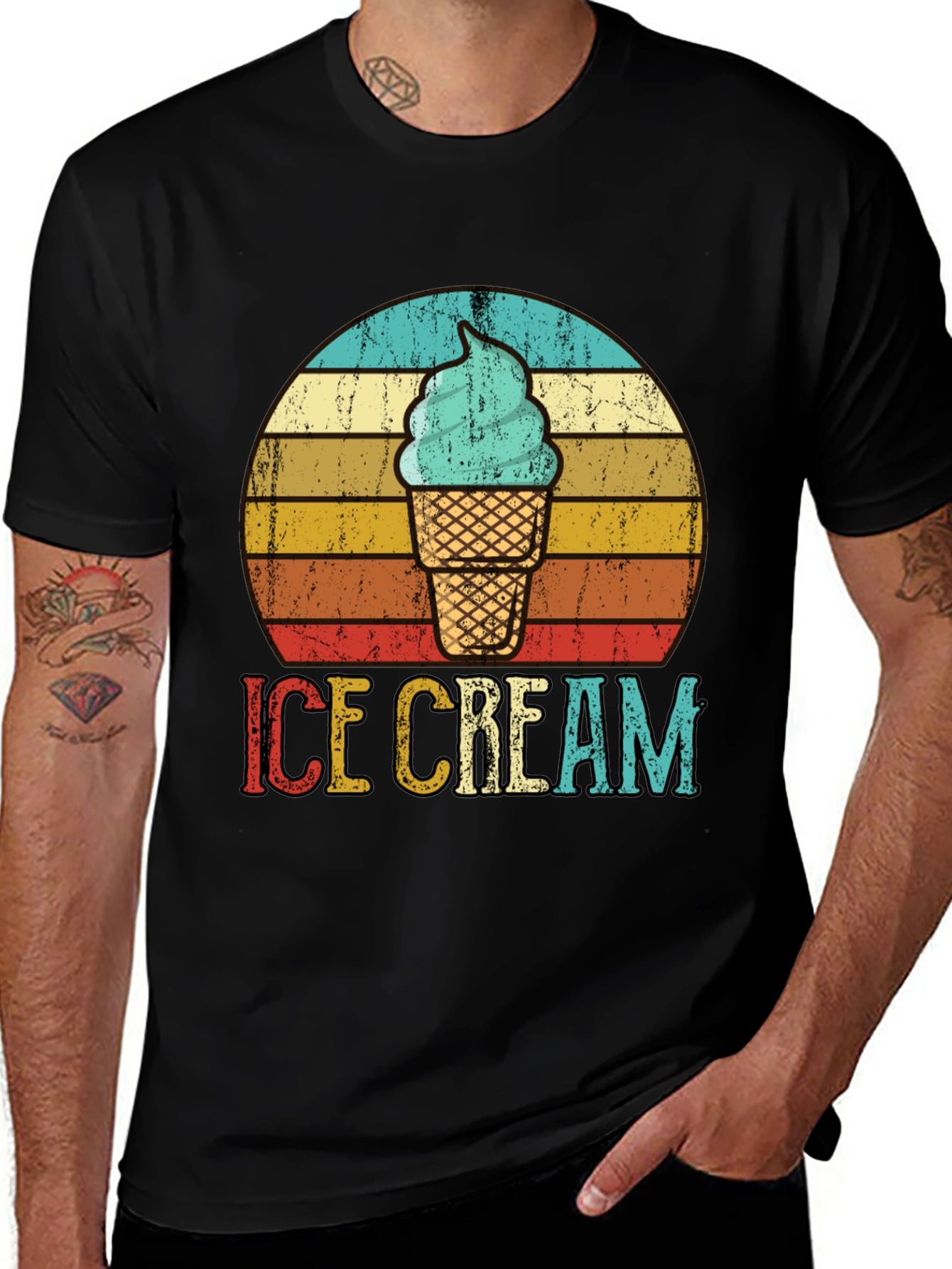 Retro Ice Cream Graphic Tee - Cool Summer Vibes
