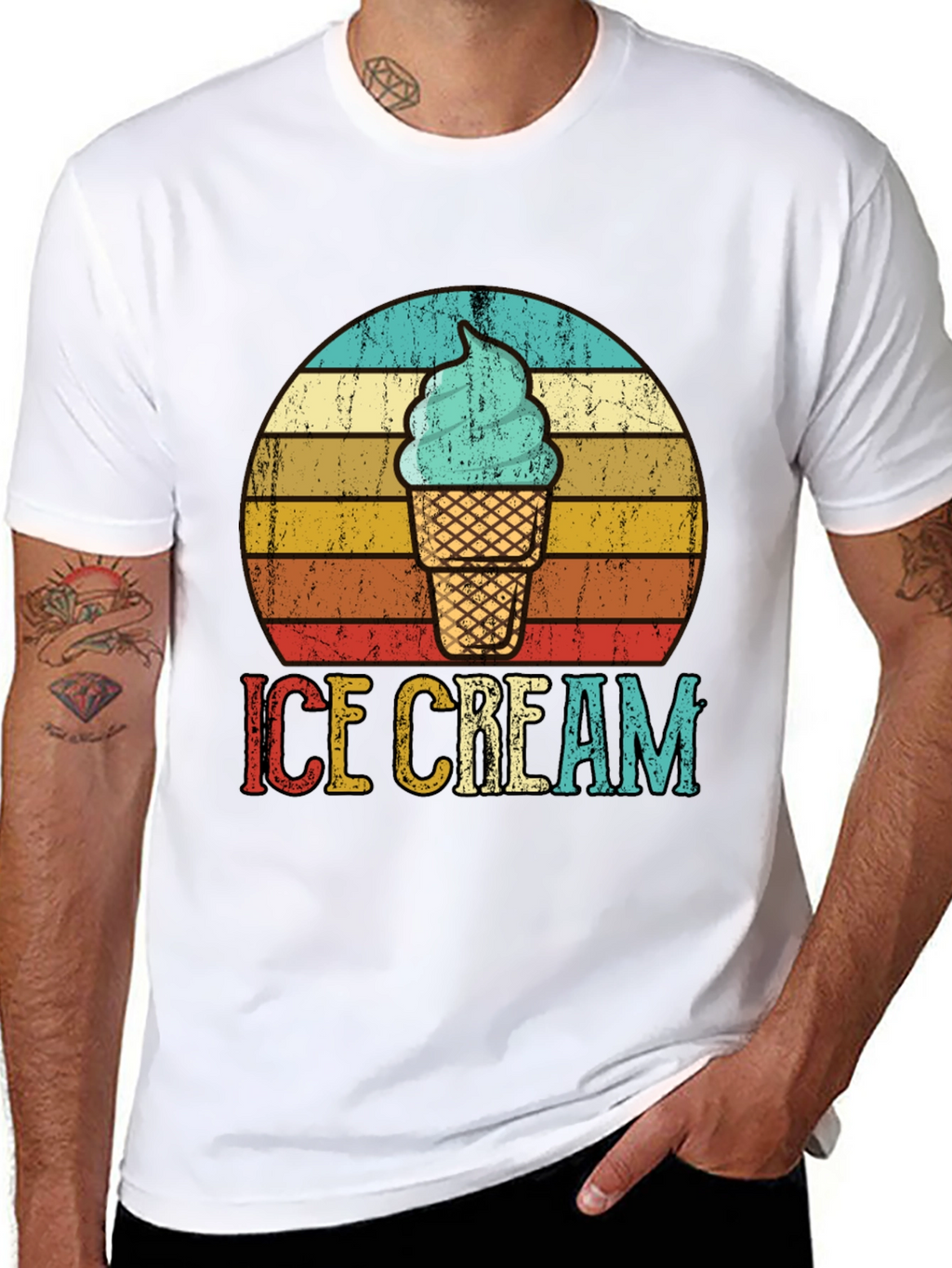 Retro Ice Cream Graphic Tee - Cool Summer Vibes