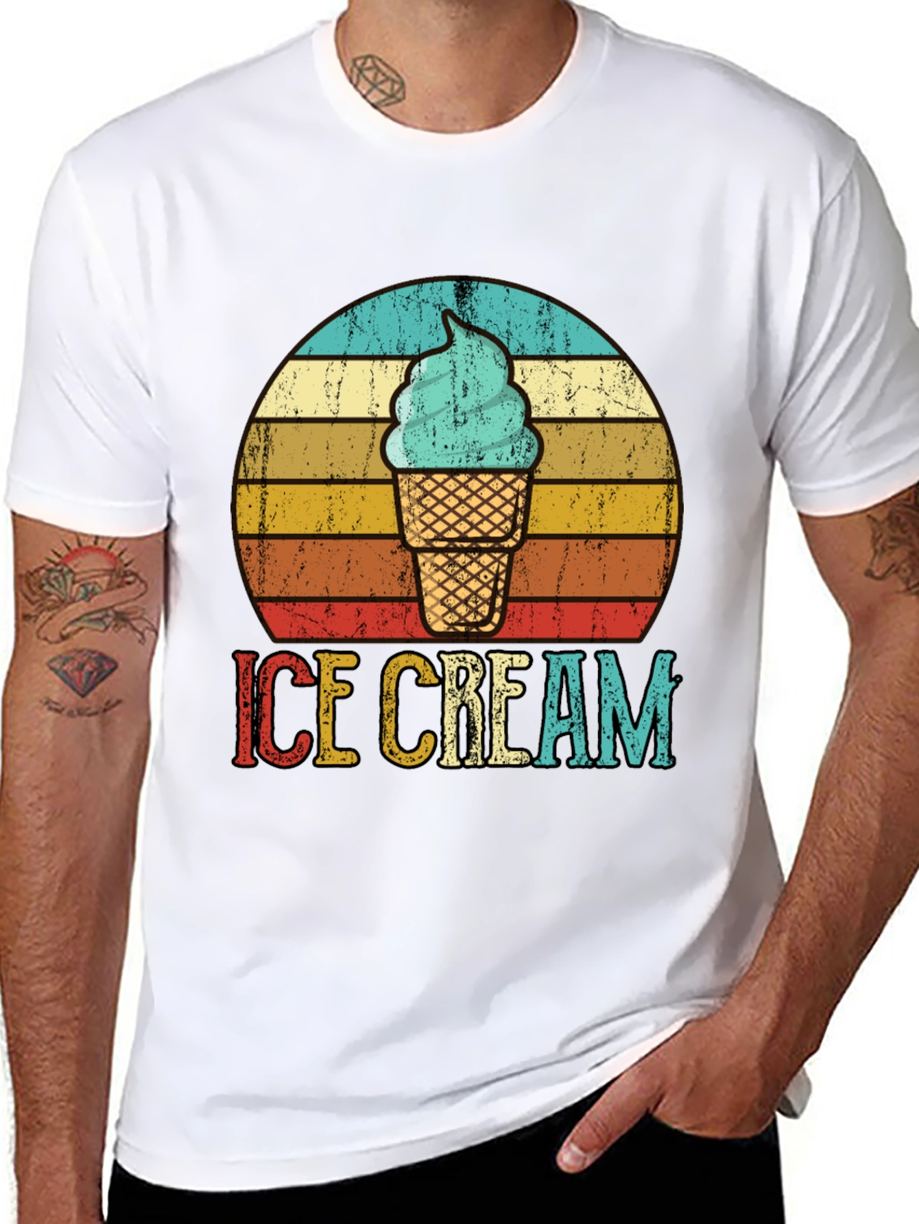 Retro Ice Cream Graphic Tee - Cool Summer Vibes