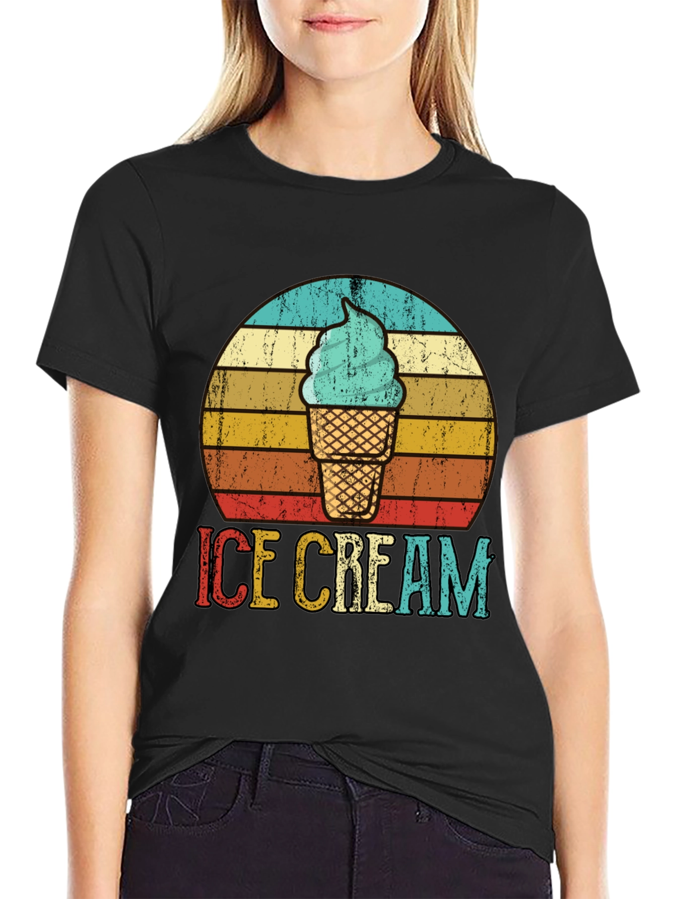 Retro Ice Cream Graphic Tee - Cool Summer Vibes