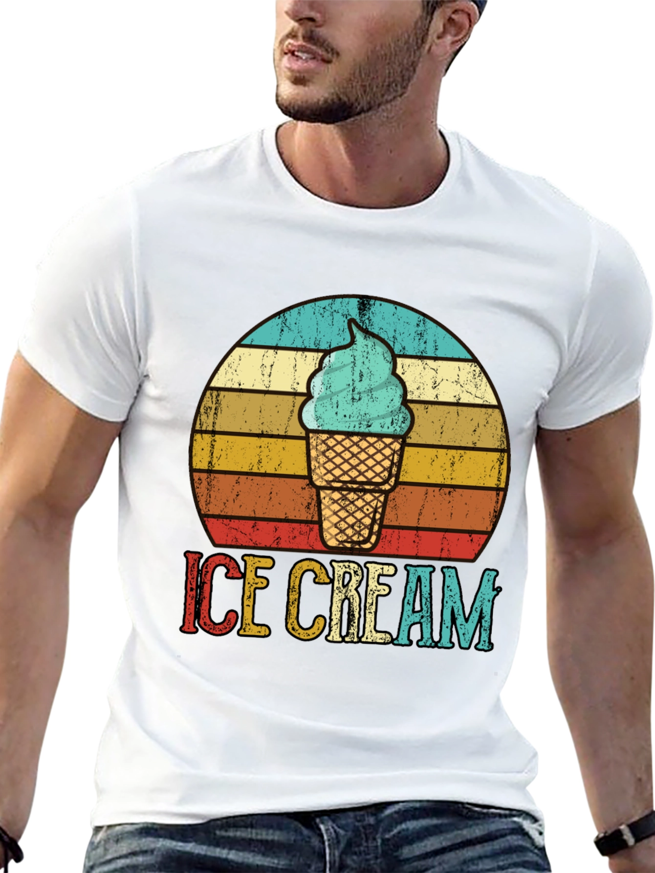 Retro Ice Cream Graphic Tee - Cool Summer Vibes