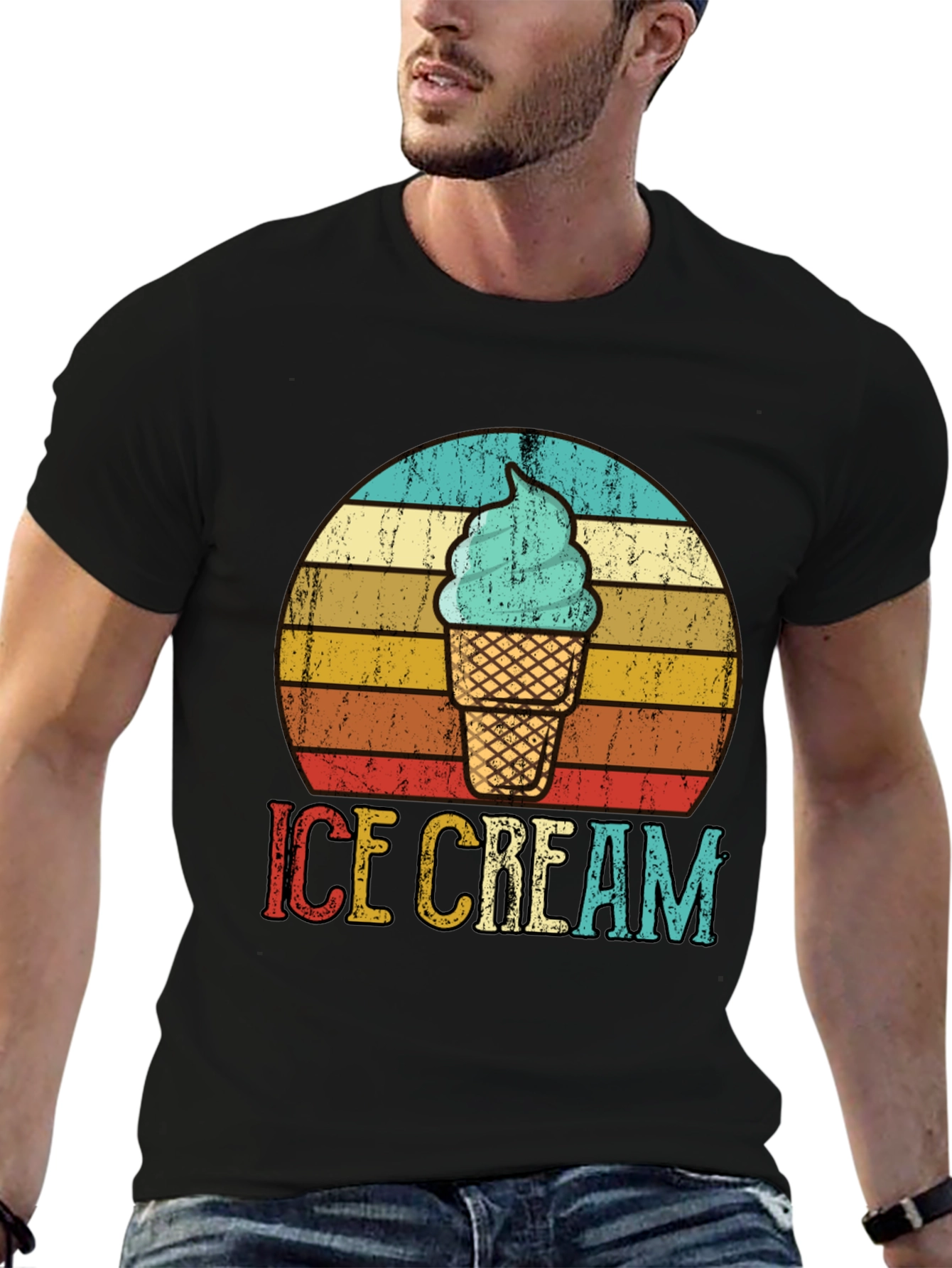 Retro Ice Cream Graphic Tee - Cool Summer Vibes