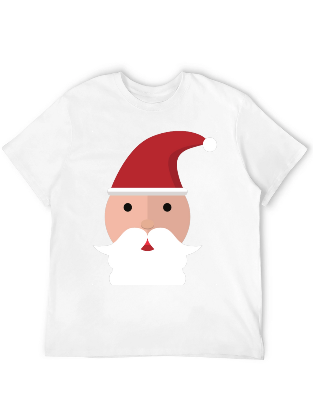Santa Face Graphic Tee - Black Holiday Shirt