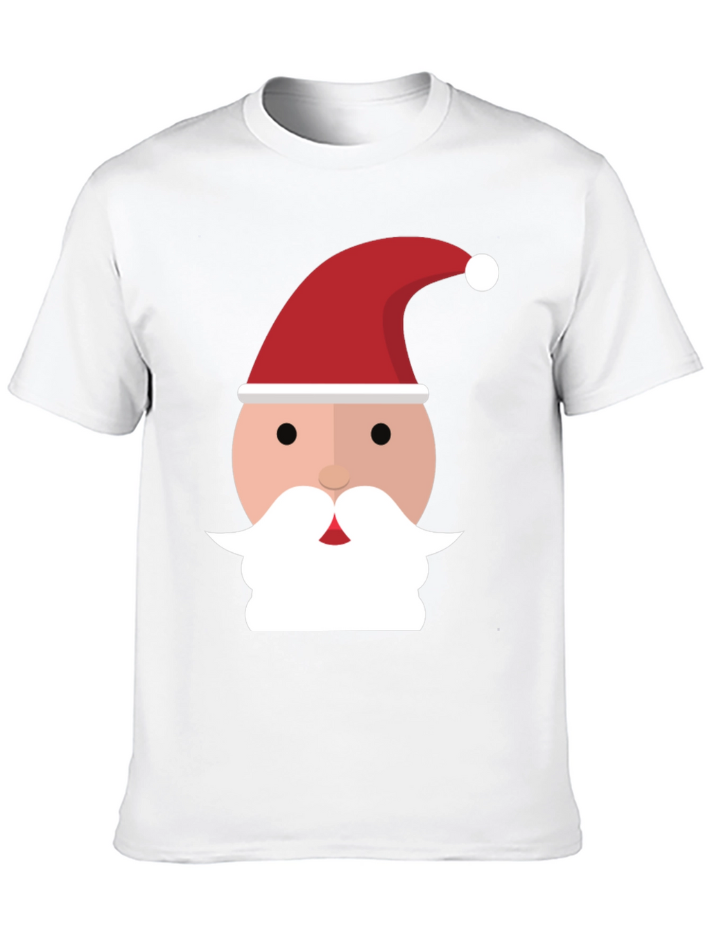 Santa Face Graphic Tee - Black Holiday Shirt