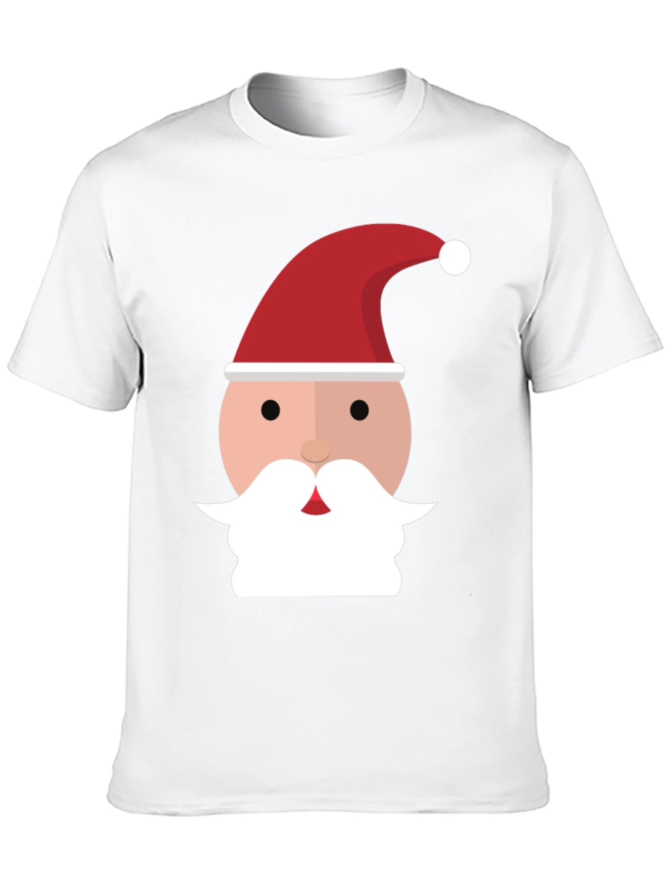 Santa Face Graphic Tee - Black Holiday Shirt