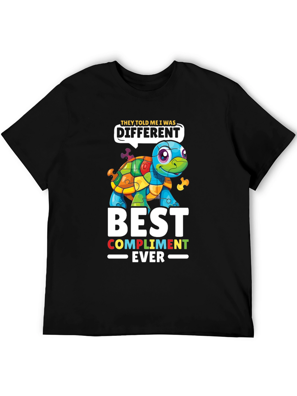 Autism Awareness Puzzle Turtle T-Shirt
