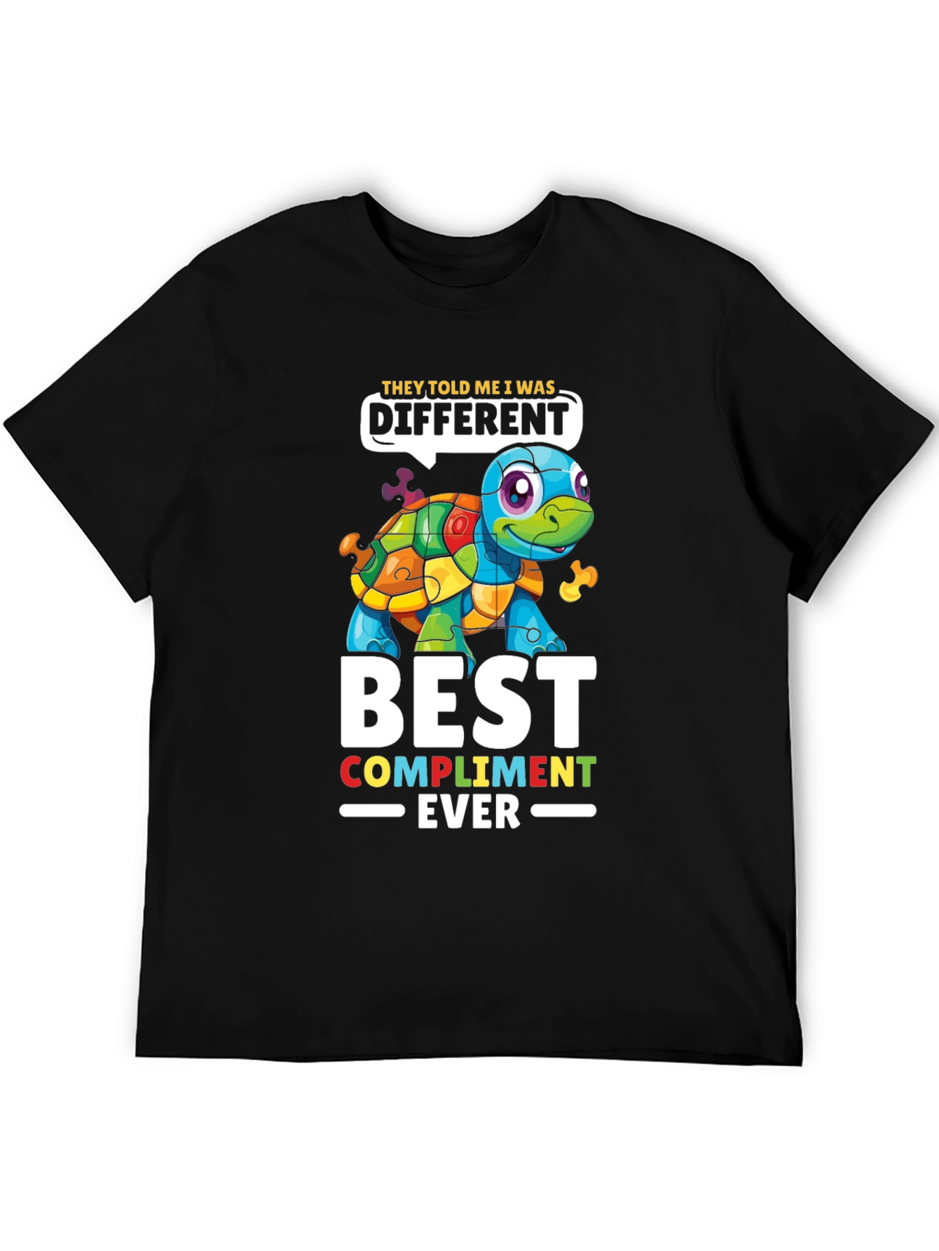 Autism Awareness Puzzle Turtle T-Shirt
