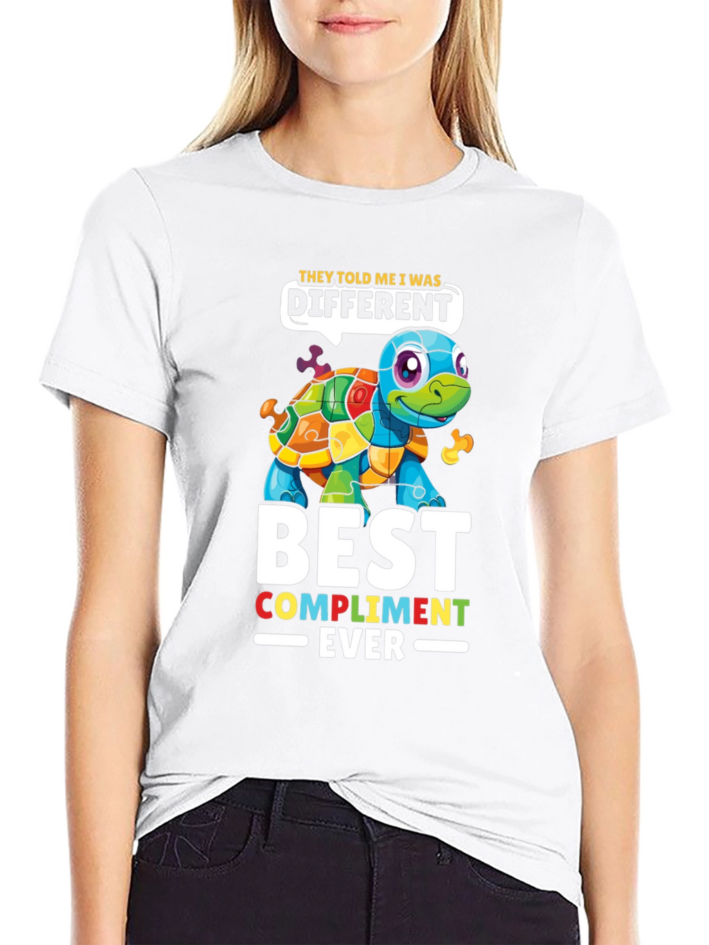 Autism Awareness Puzzle Turtle T-Shirt