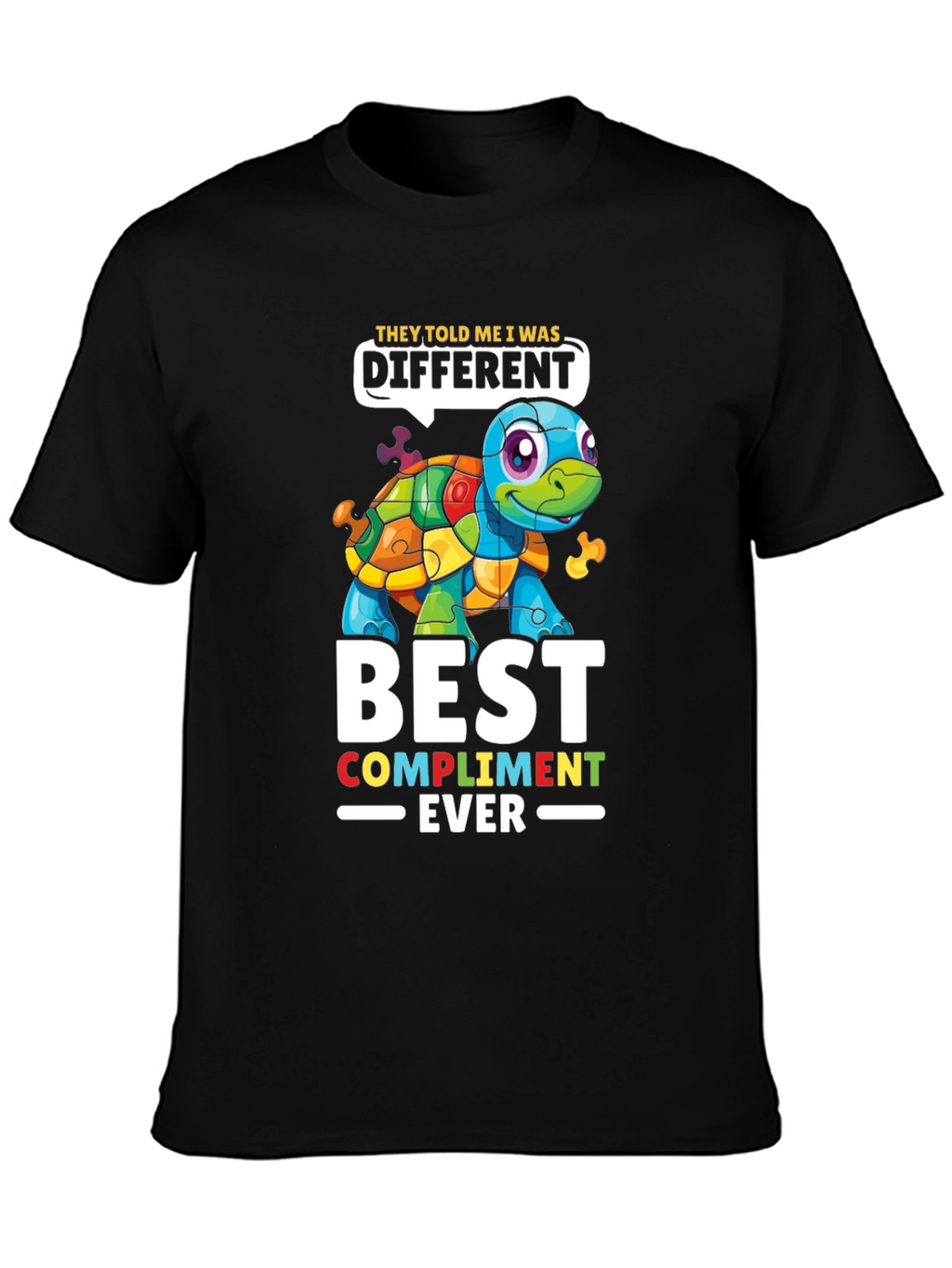 Autism Awareness Puzzle Turtle T-Shirt