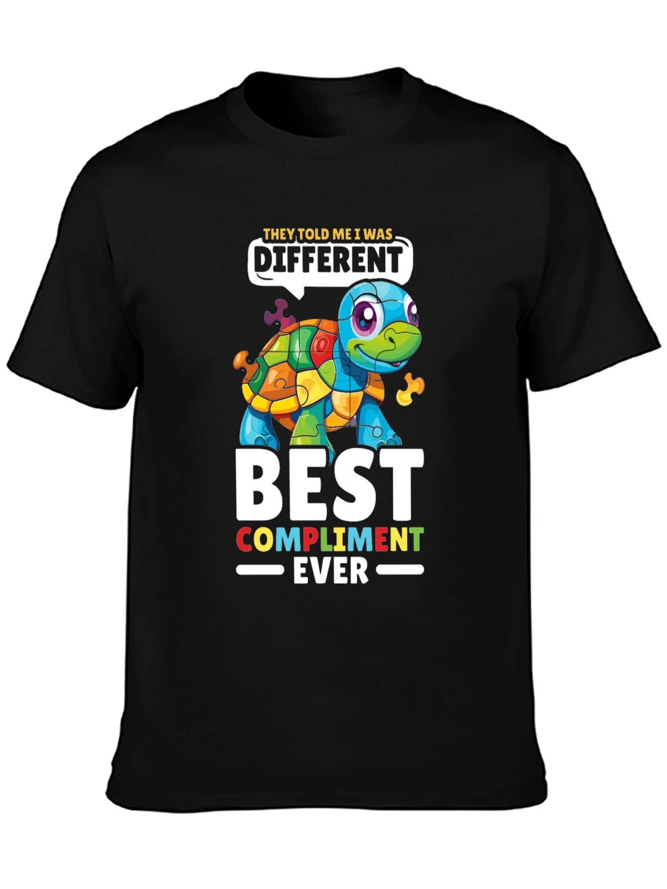 Autism Awareness Puzzle Turtle T-Shirt