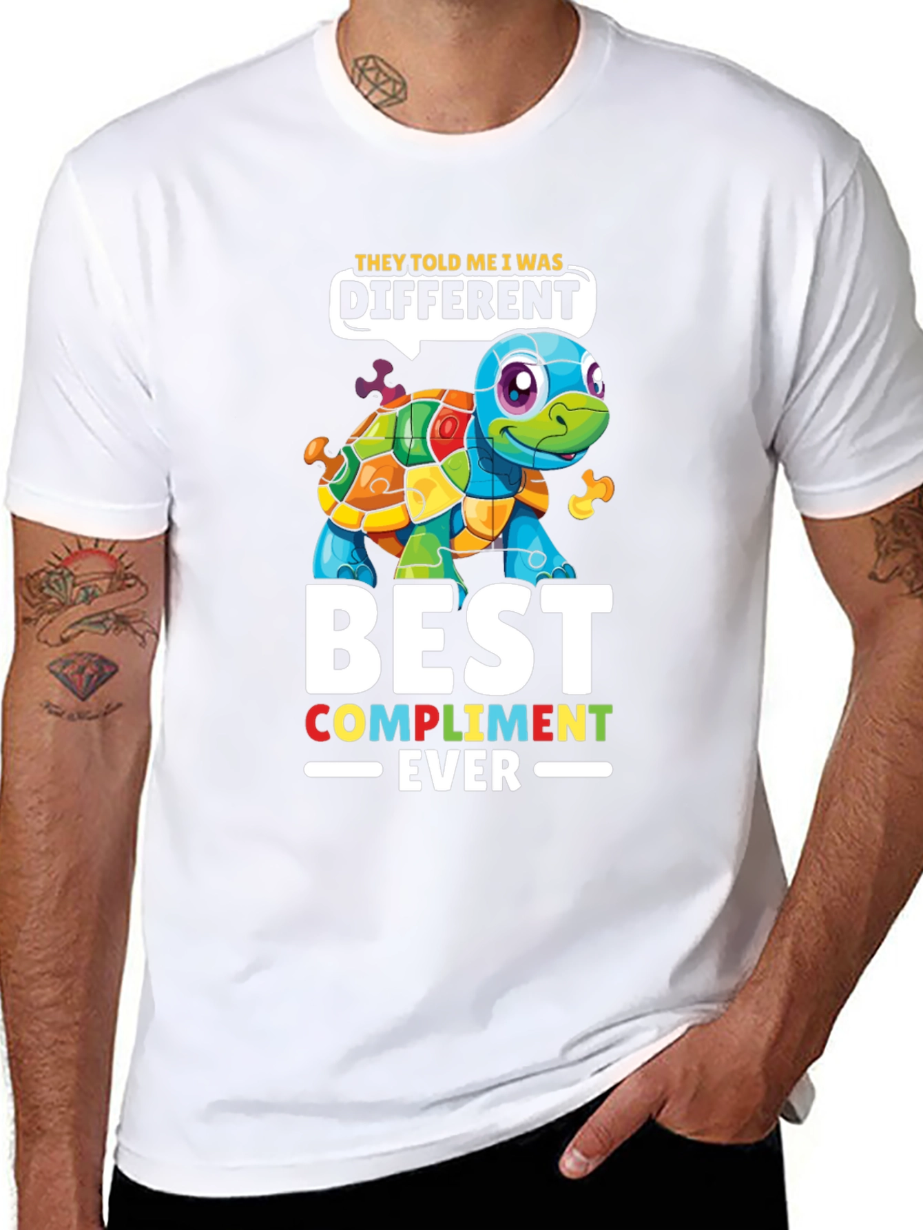 Autism Awareness Puzzle Turtle T-Shirt