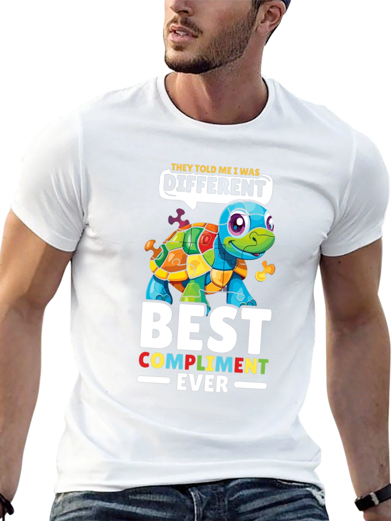 Autism Awareness Puzzle Turtle T-Shirt