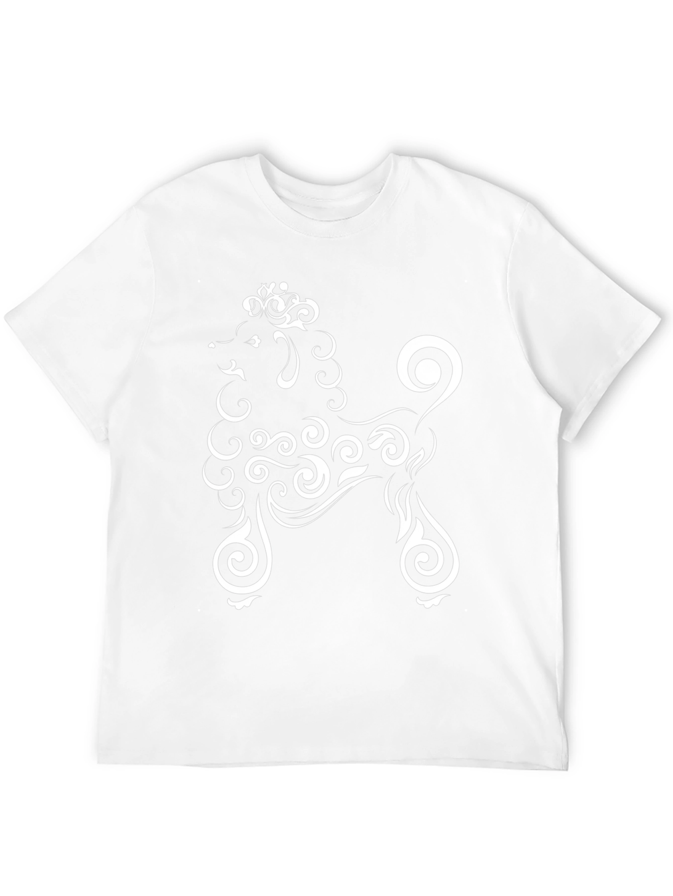 Stylish Black T-Shirt with Poodle Design