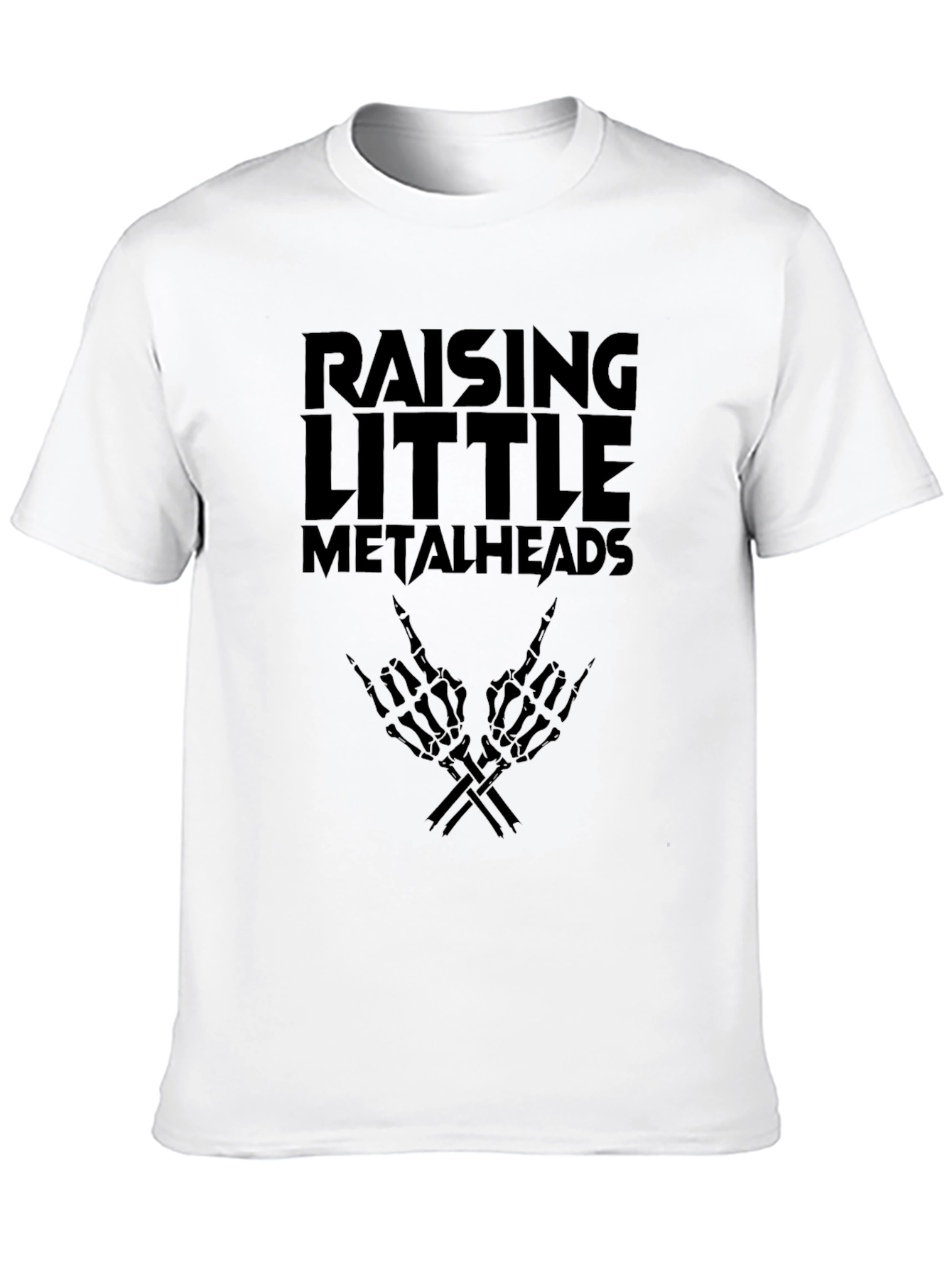Raising Little Metalheads Black Graphic T-Shirt