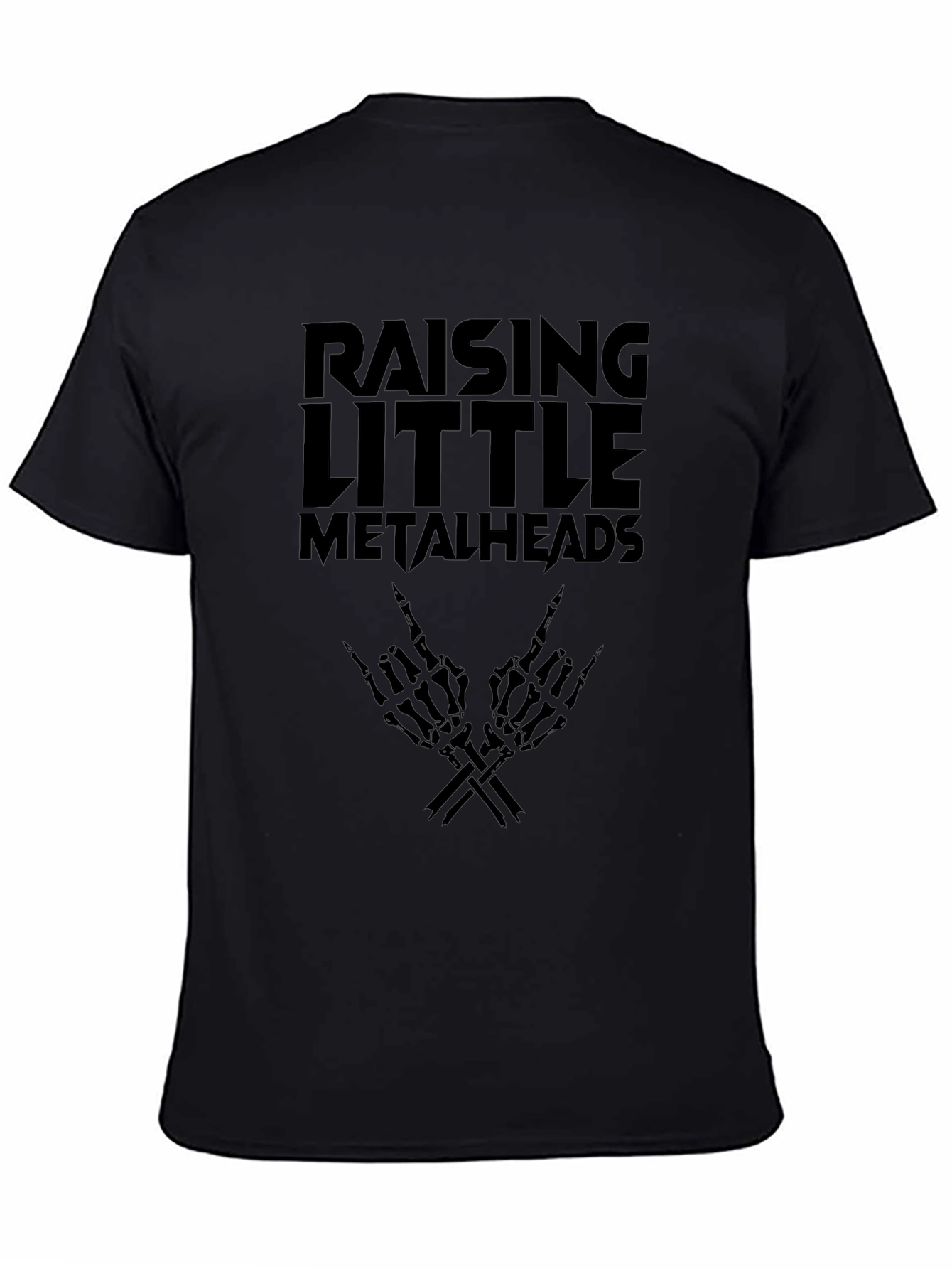 Raising Little Metalheads Black Graphic T-Shirt