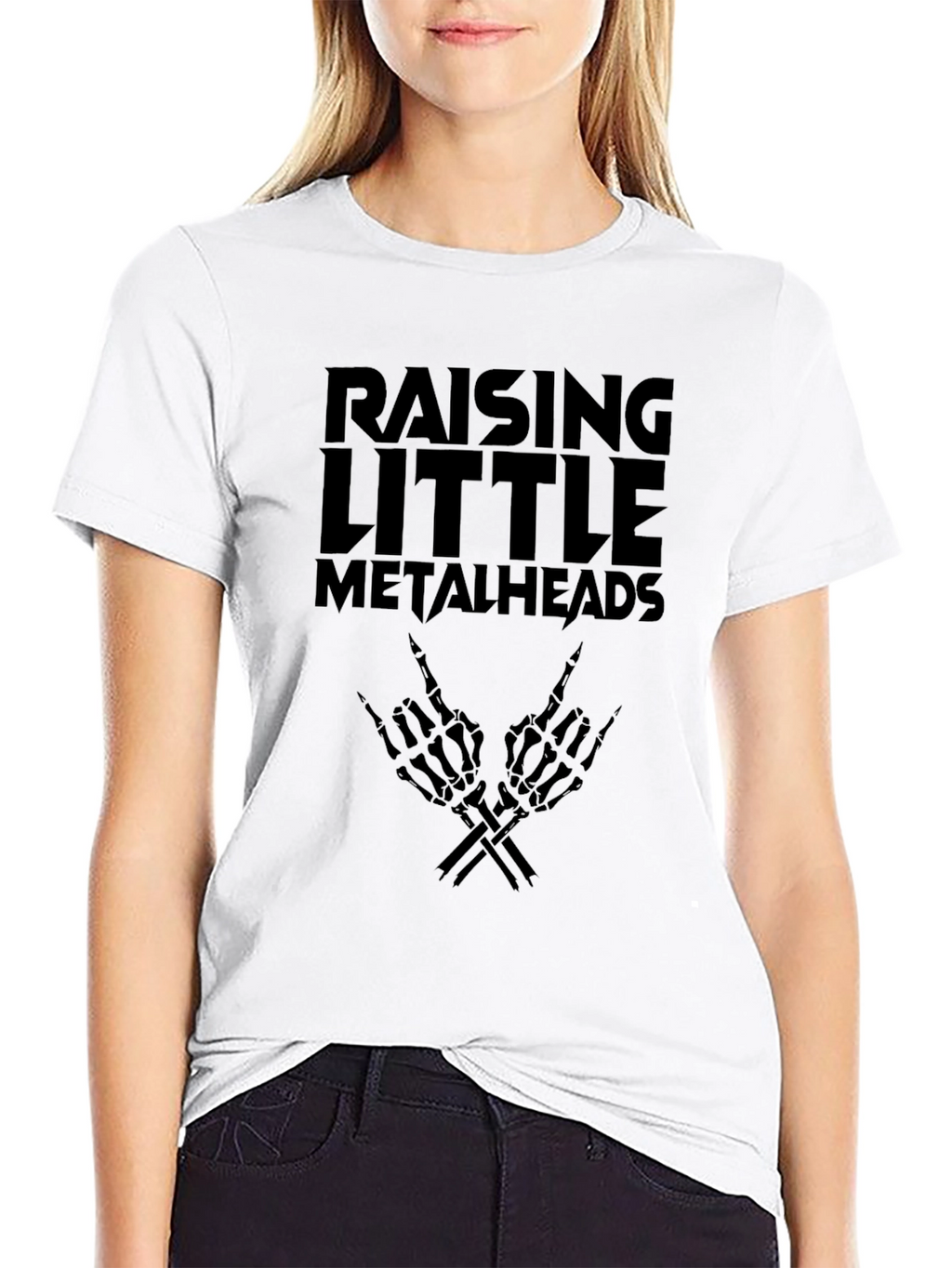 Raising Little Metalheads Black Graphic T-Shirt