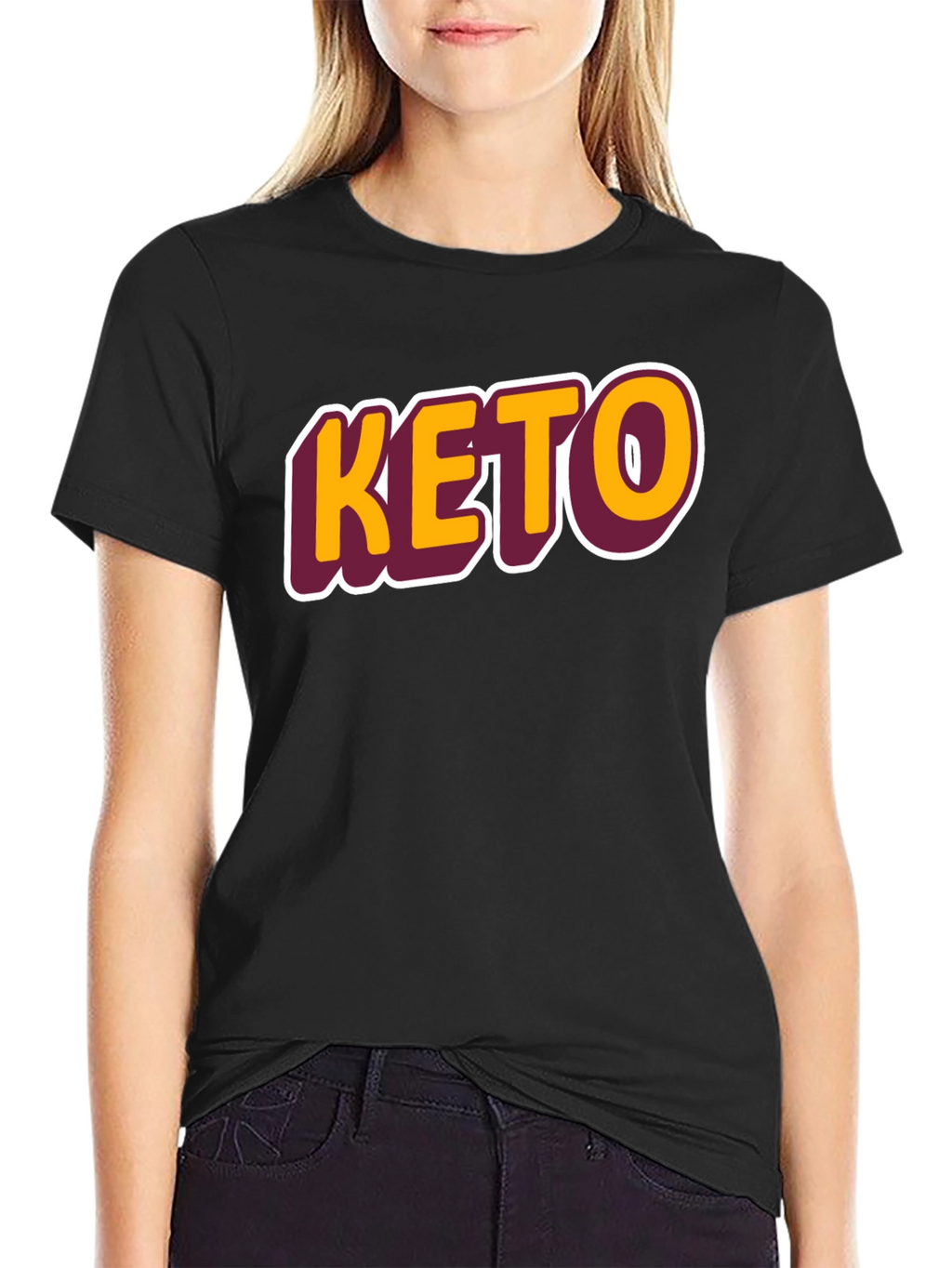 Keto Graphic Tee - Black Casual T-Shirt