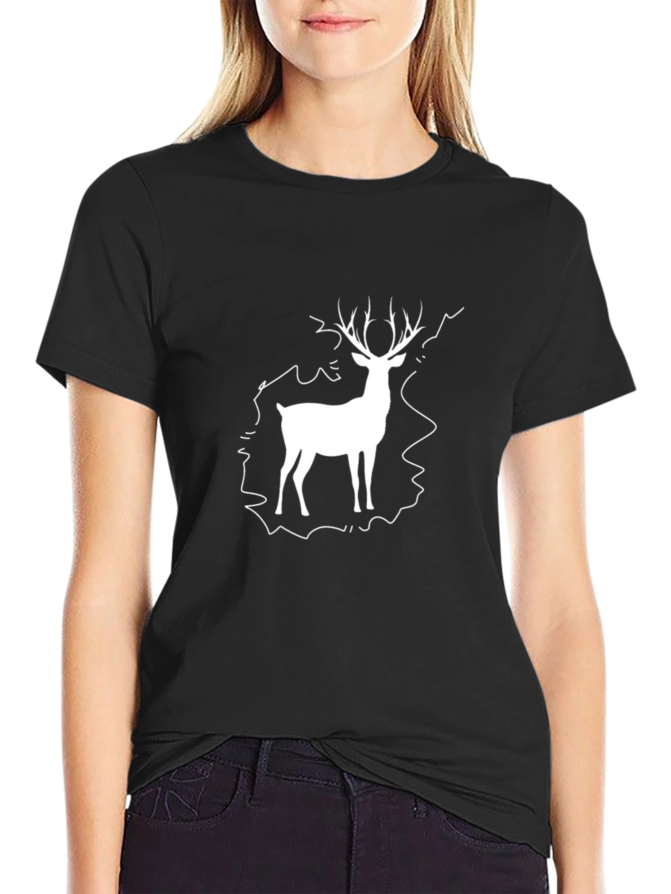 Stag Graphic Tee - Classic Black T-Shirt