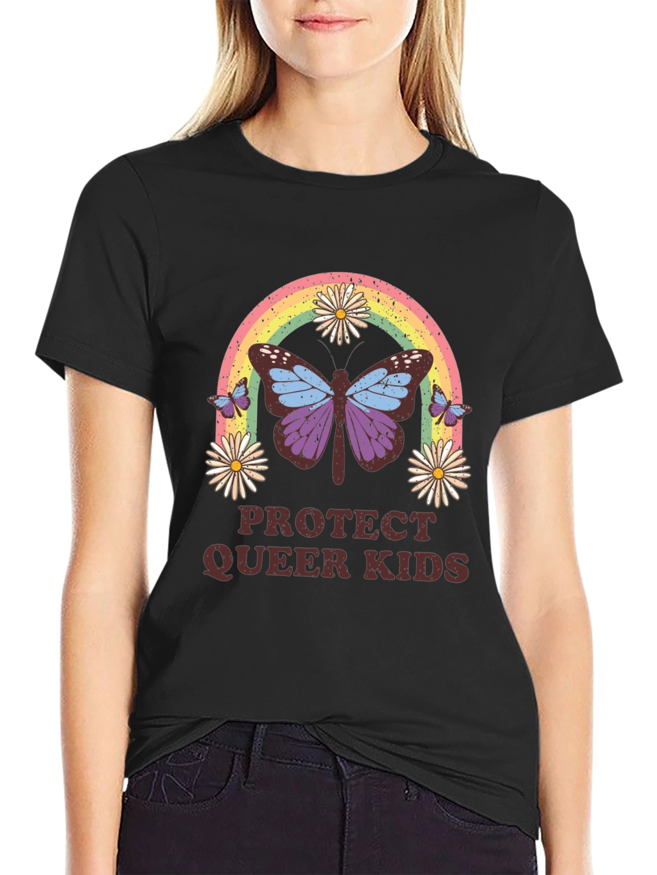 Protect Queer Kids Butterfly T-Shirt