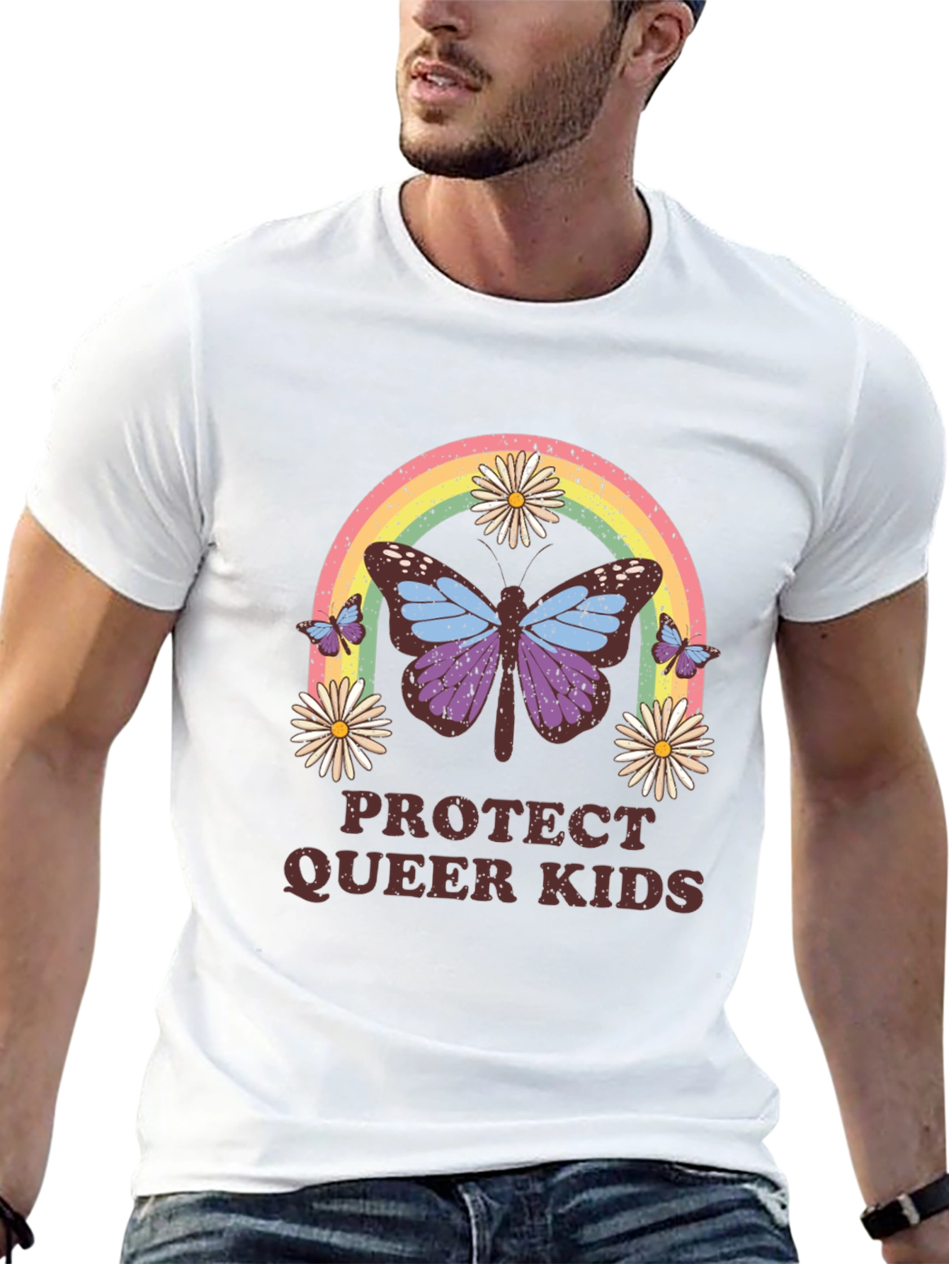 Protect Queer Kids Butterfly T-Shirt