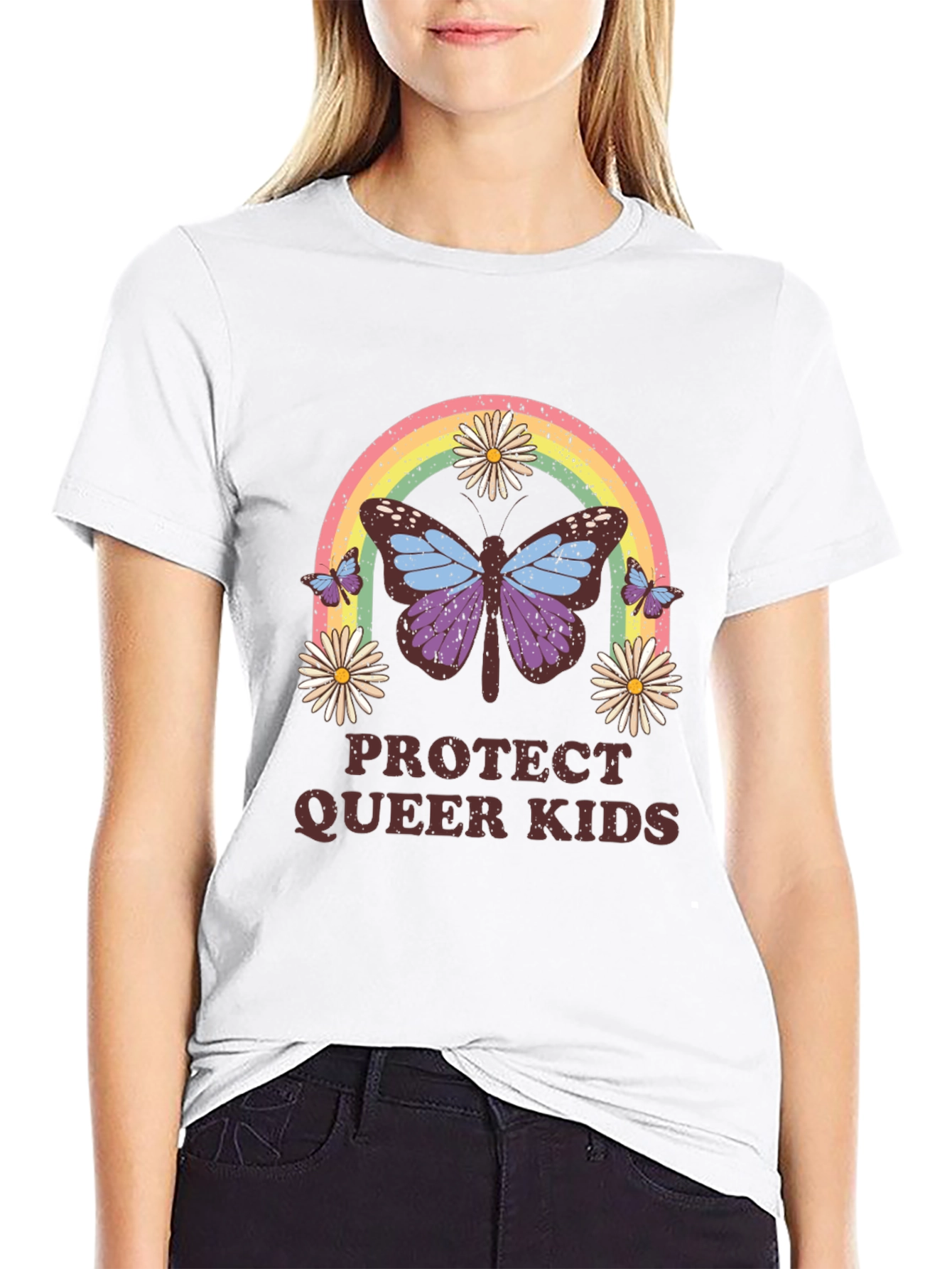 Protect Queer Kids Butterfly T-Shirt
