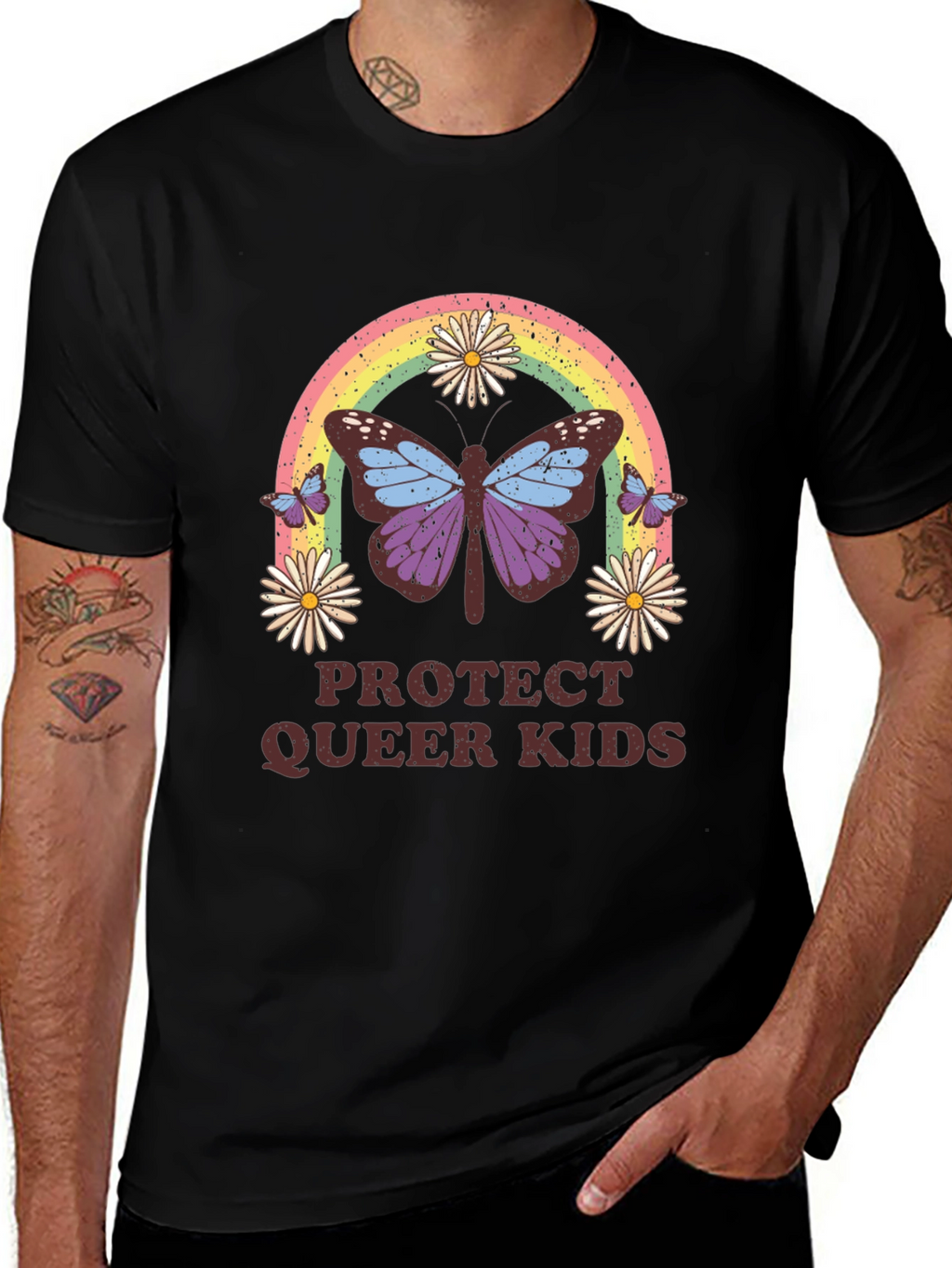 Protect Queer Kids Butterfly T-Shirt