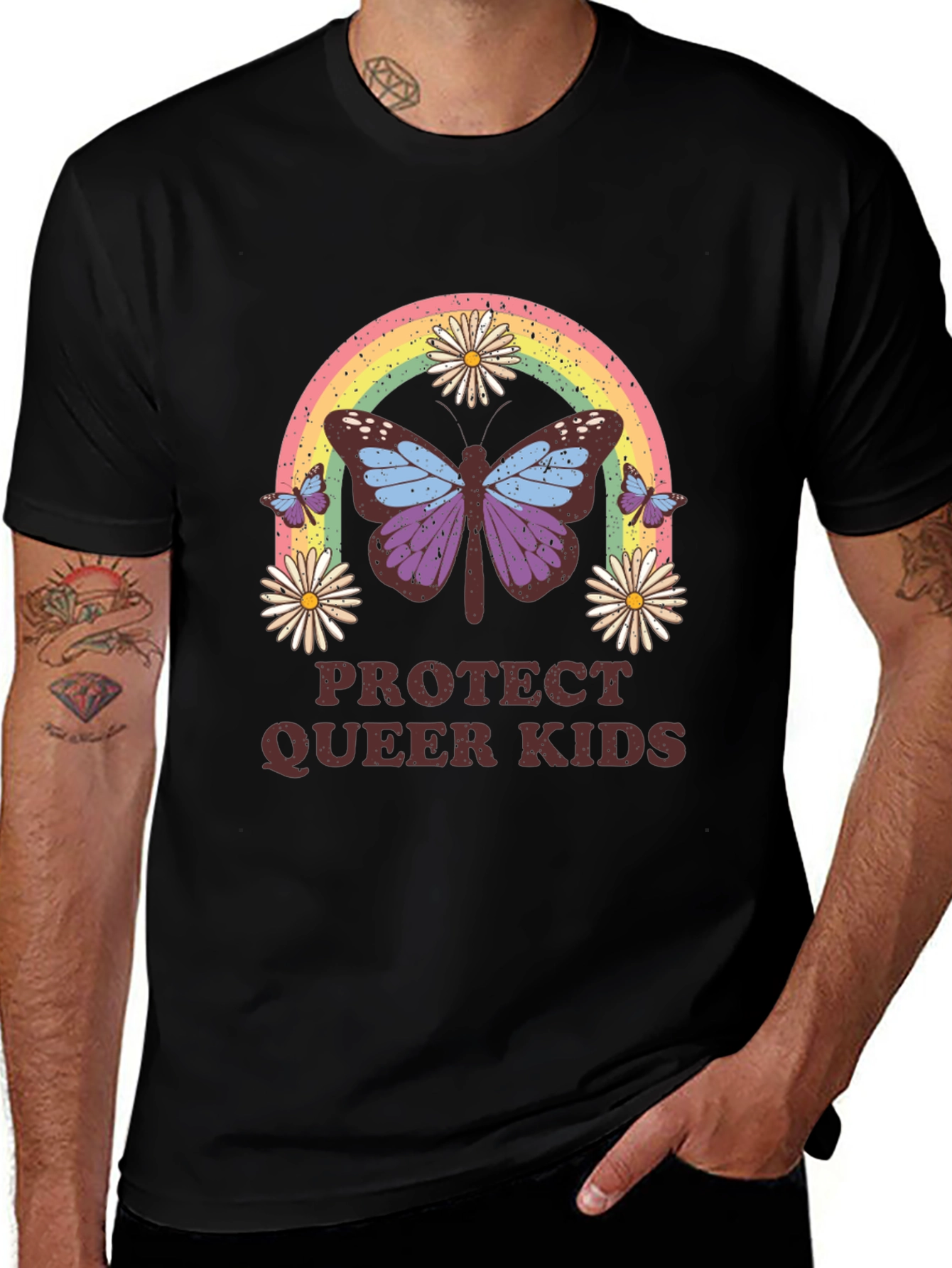 Protect Queer Kids Butterfly T-Shirt