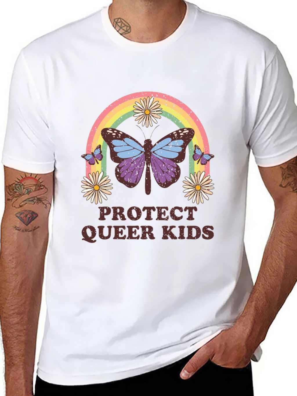 Protect Queer Kids Butterfly T-Shirt