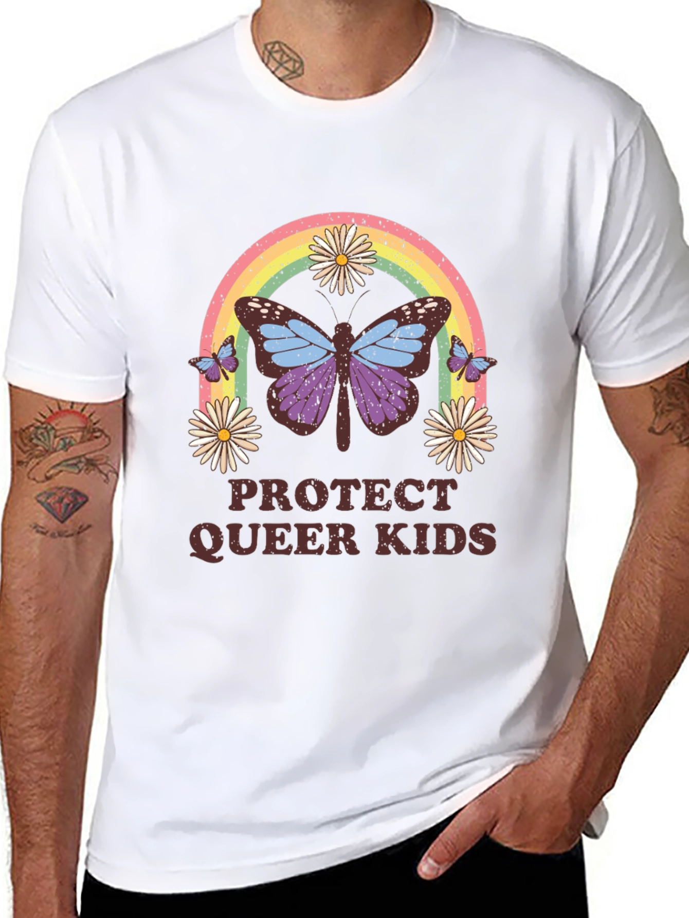 Protect Queer Kids Butterfly T-Shirt