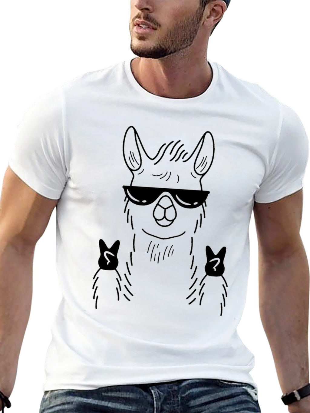 Cool Llama T-Shirt - Black