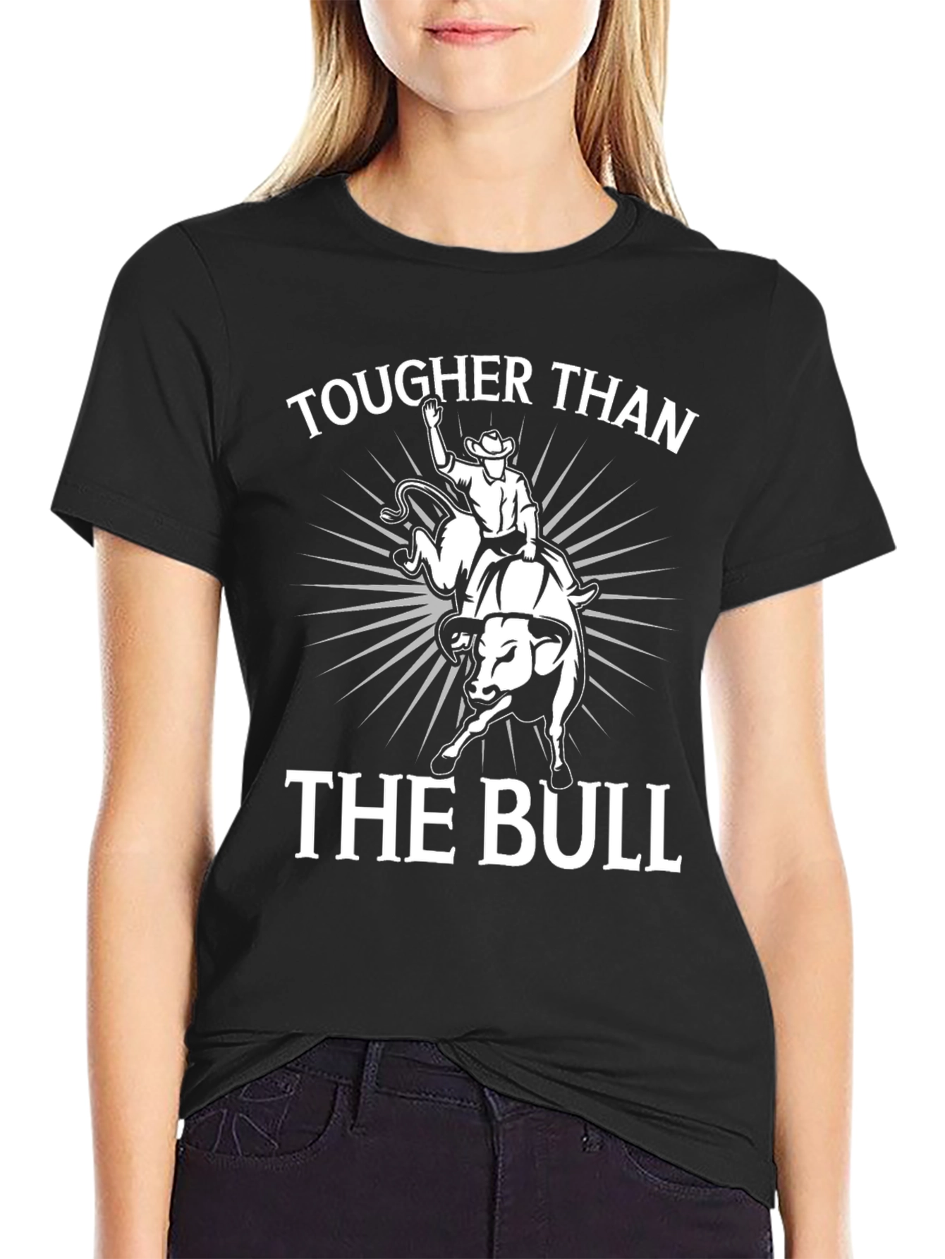 Tougher Than The Bull Graphic Tee - Cowboy Rodeo