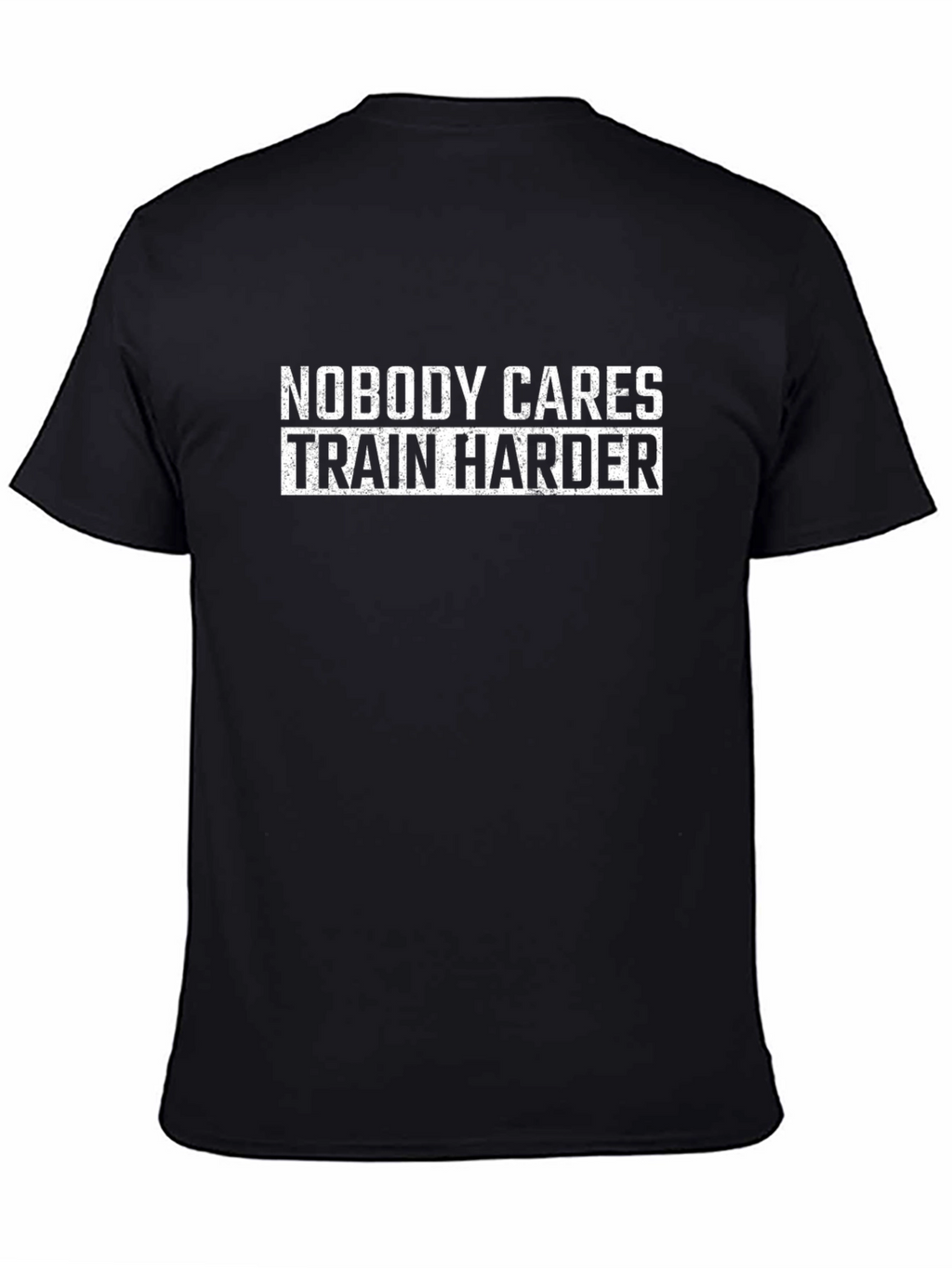 Train Harder Black Graphic Tee for Men